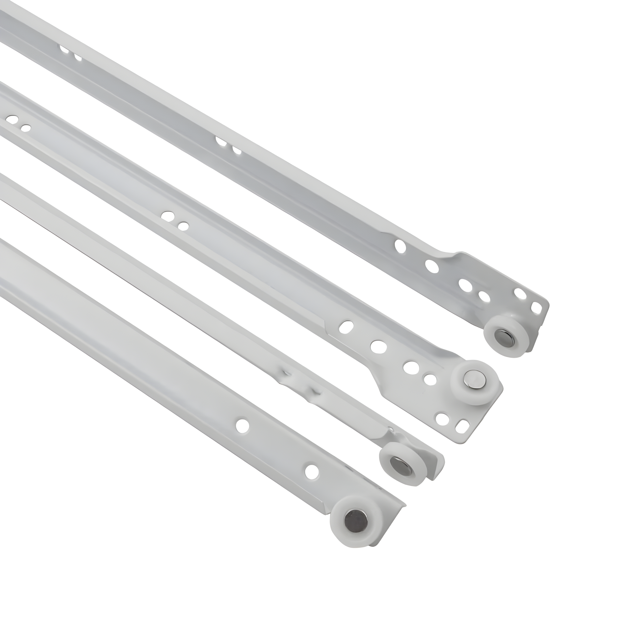 Drawer Slide Bottom Mount 3/4 Extension White Finish