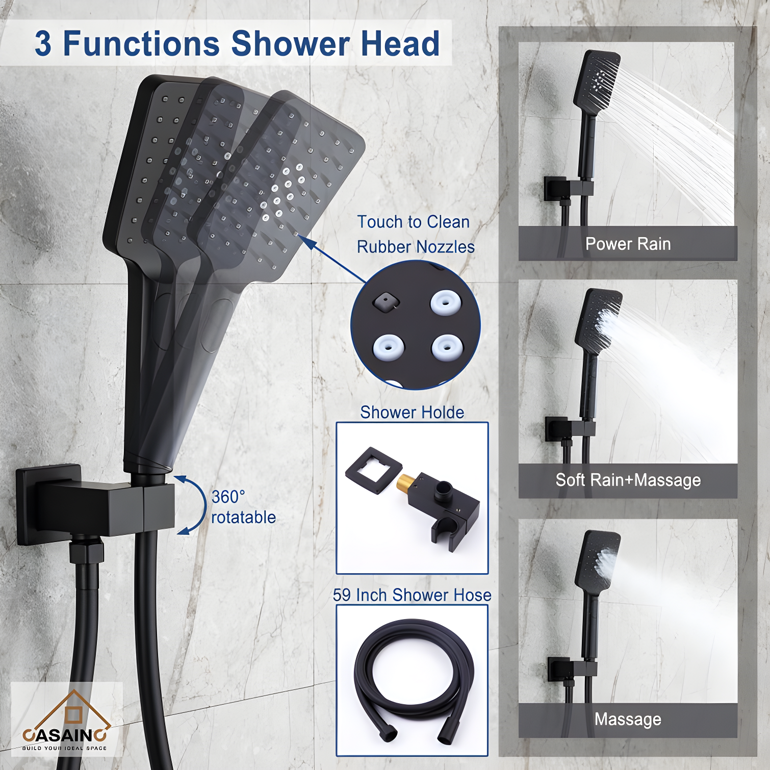 Shower Faucets & Systems All-In-One Kit with Rough in-Valve