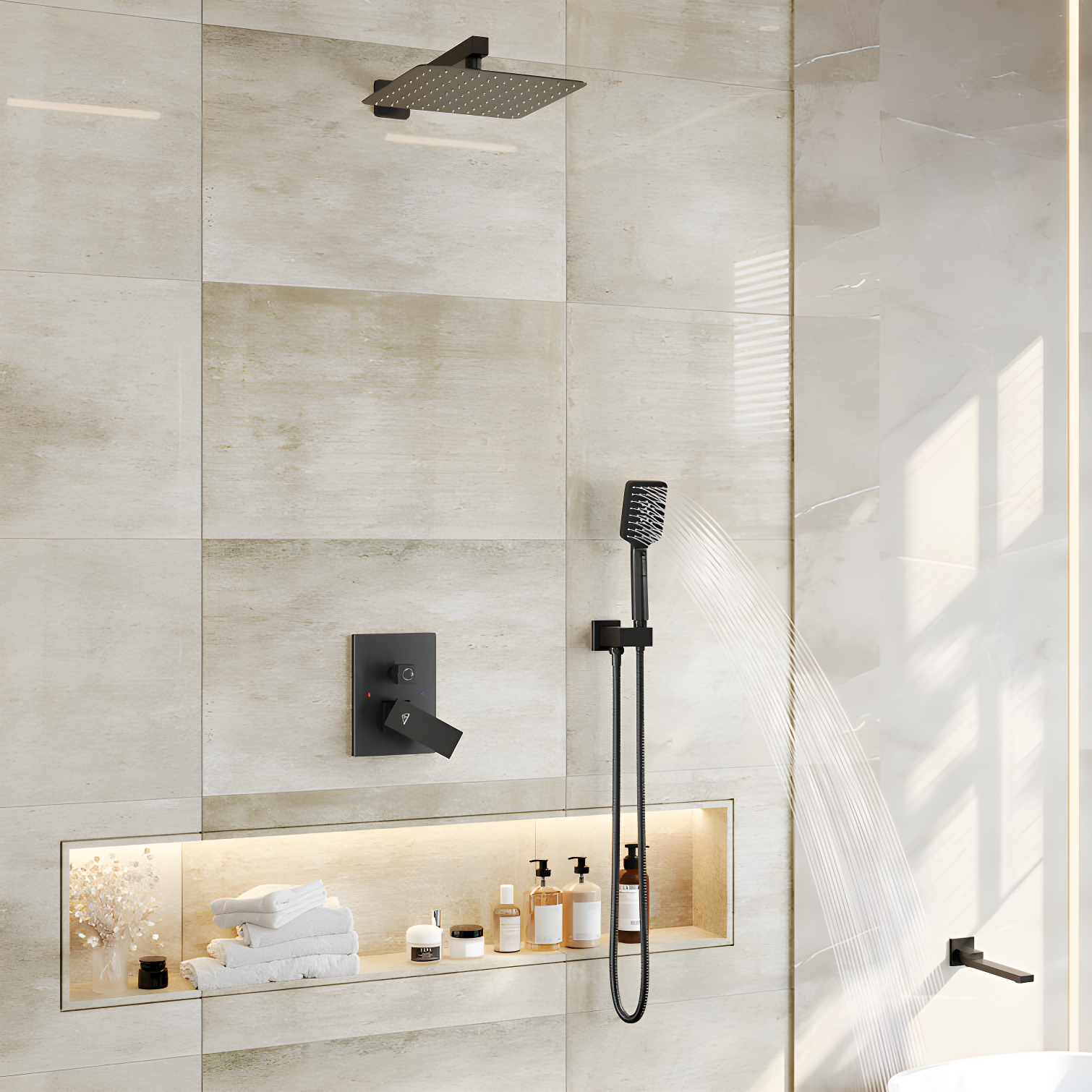 Shower Faucets & Systems All-In-One Kit with Rough in-Valve