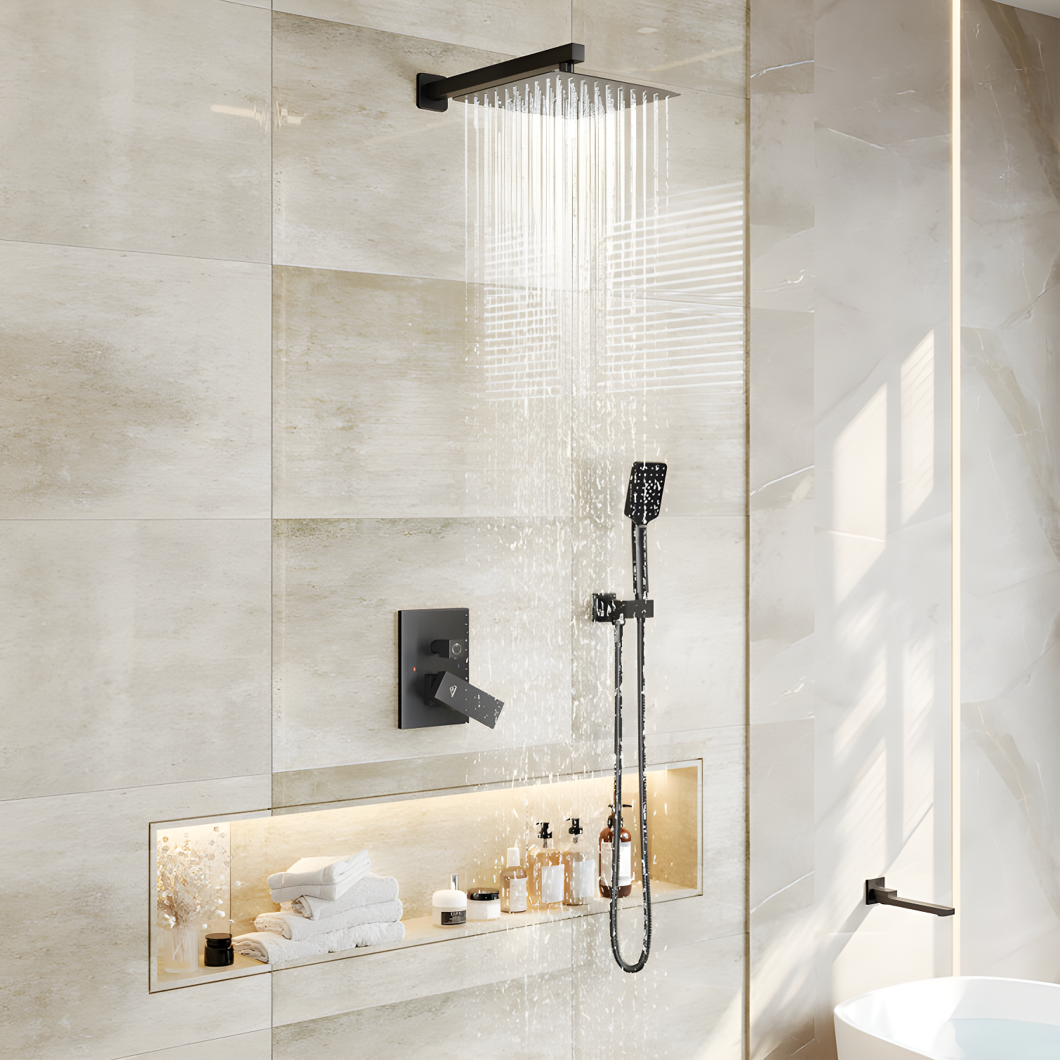 Shower Faucets & Systems All-In-One Kit with Rough in-Valve
