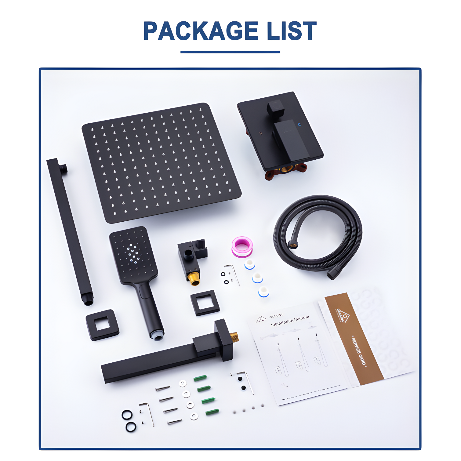 Shower Faucets & Systems All-In-One Kit with Rough in-Valve