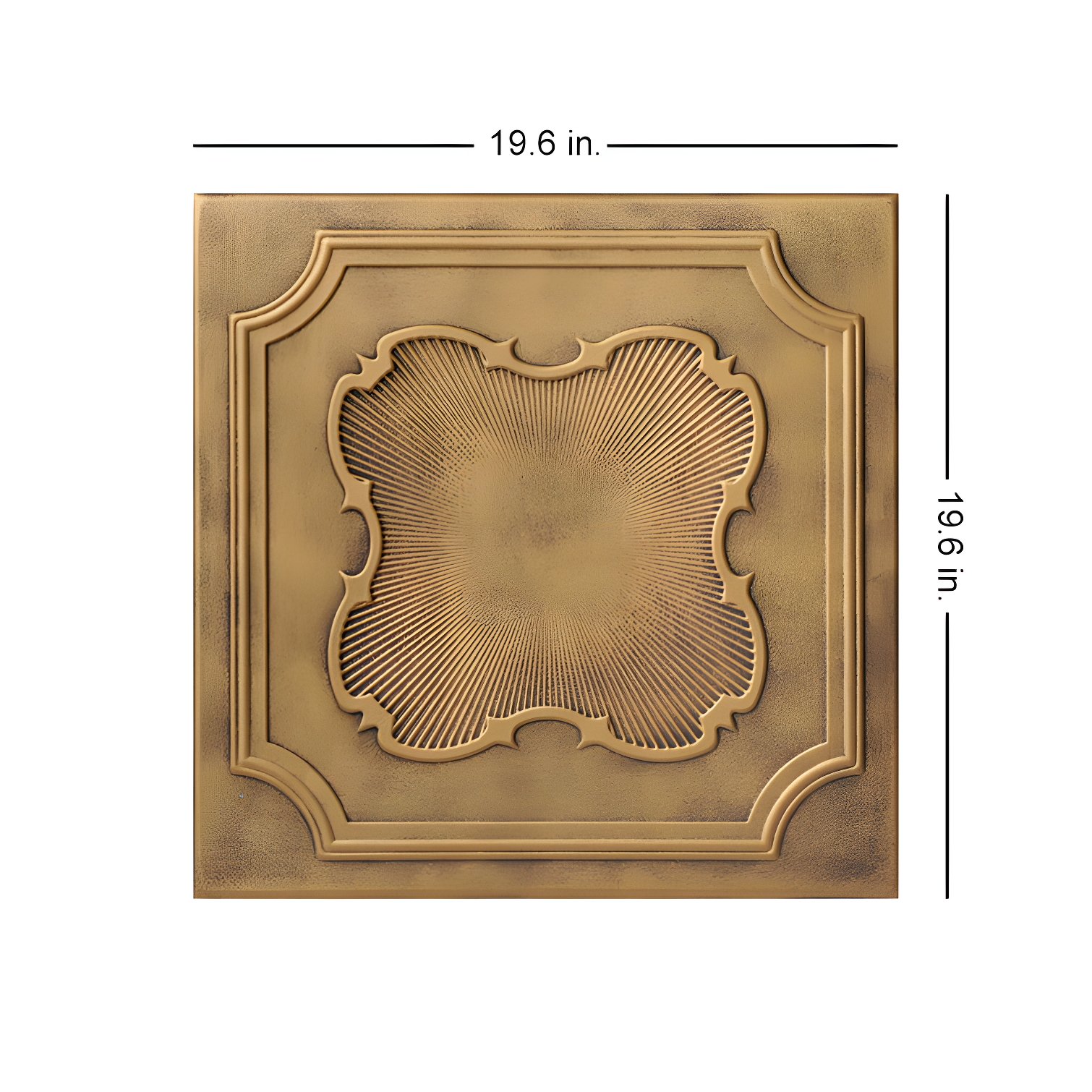 A La Maison Ceilings Coronado 1.6 ft. x 1.6 ft. Polystyrene Glue-up Ceiling Tile (Set of 48)