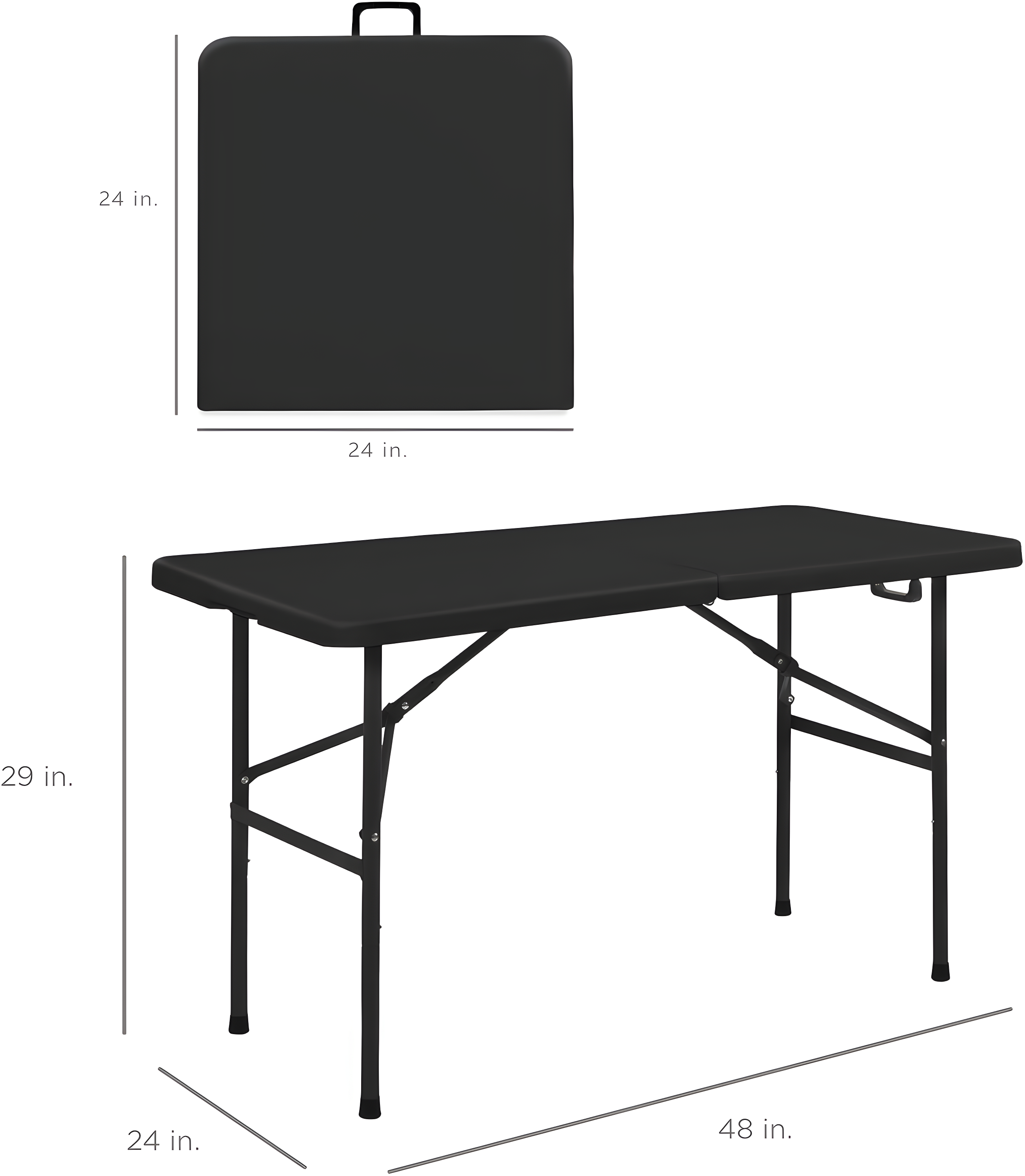 Best Choice Products Plastic Folding Table, Indoor Outdoor Heavy Duty Portable w/ Handle, Lock for Picnic