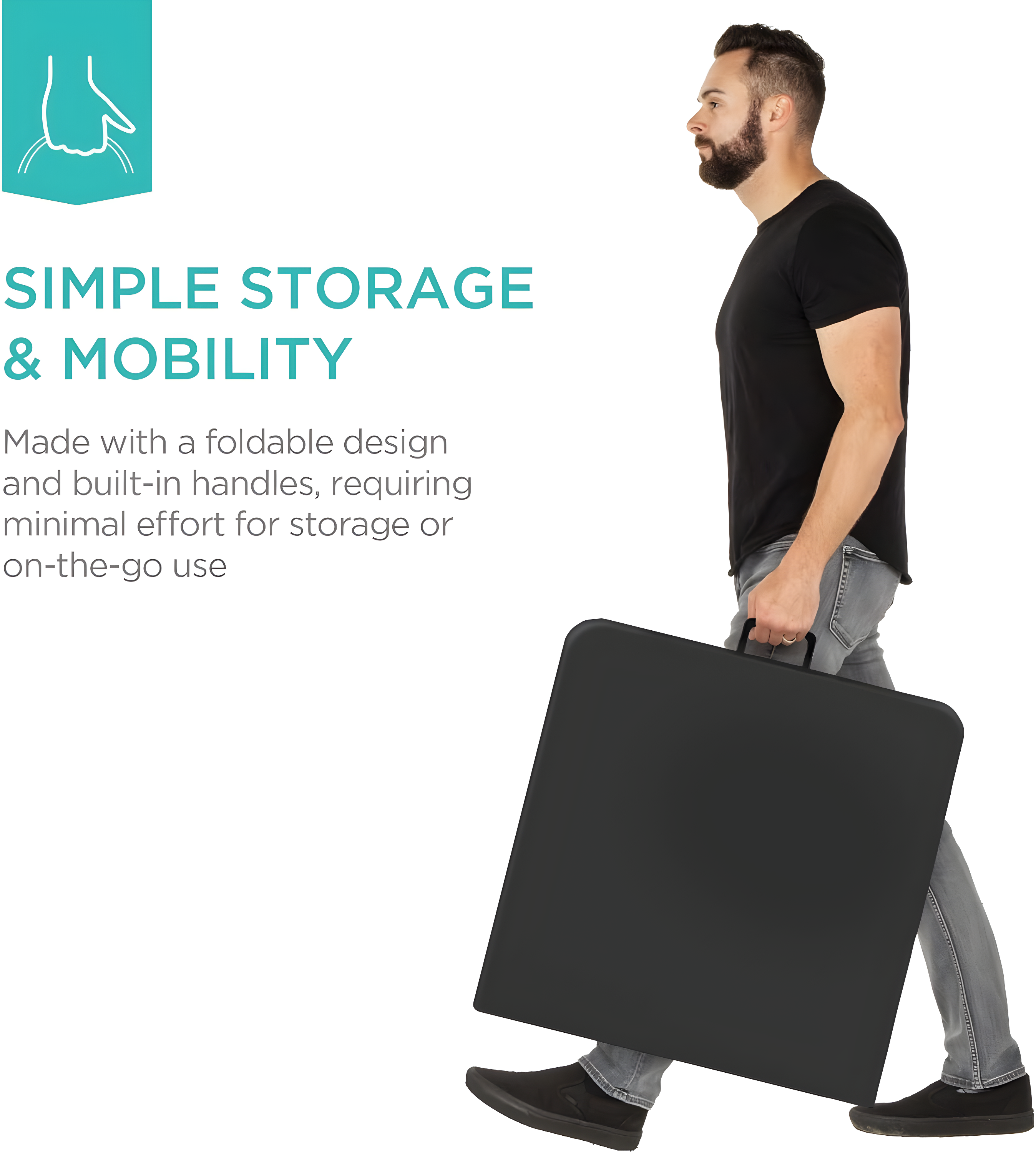 Best Choice Products Plastic Folding Table, Indoor Outdoor Heavy Duty Portable w/ Handle, Lock for Picnic