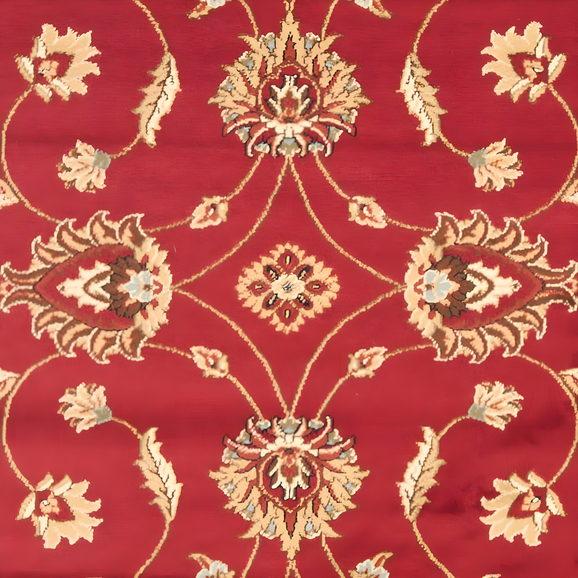 Lyndhurst LNH553 Power Loomed Area Rug - Red/Ivory - 8'x11' - Safavieh.