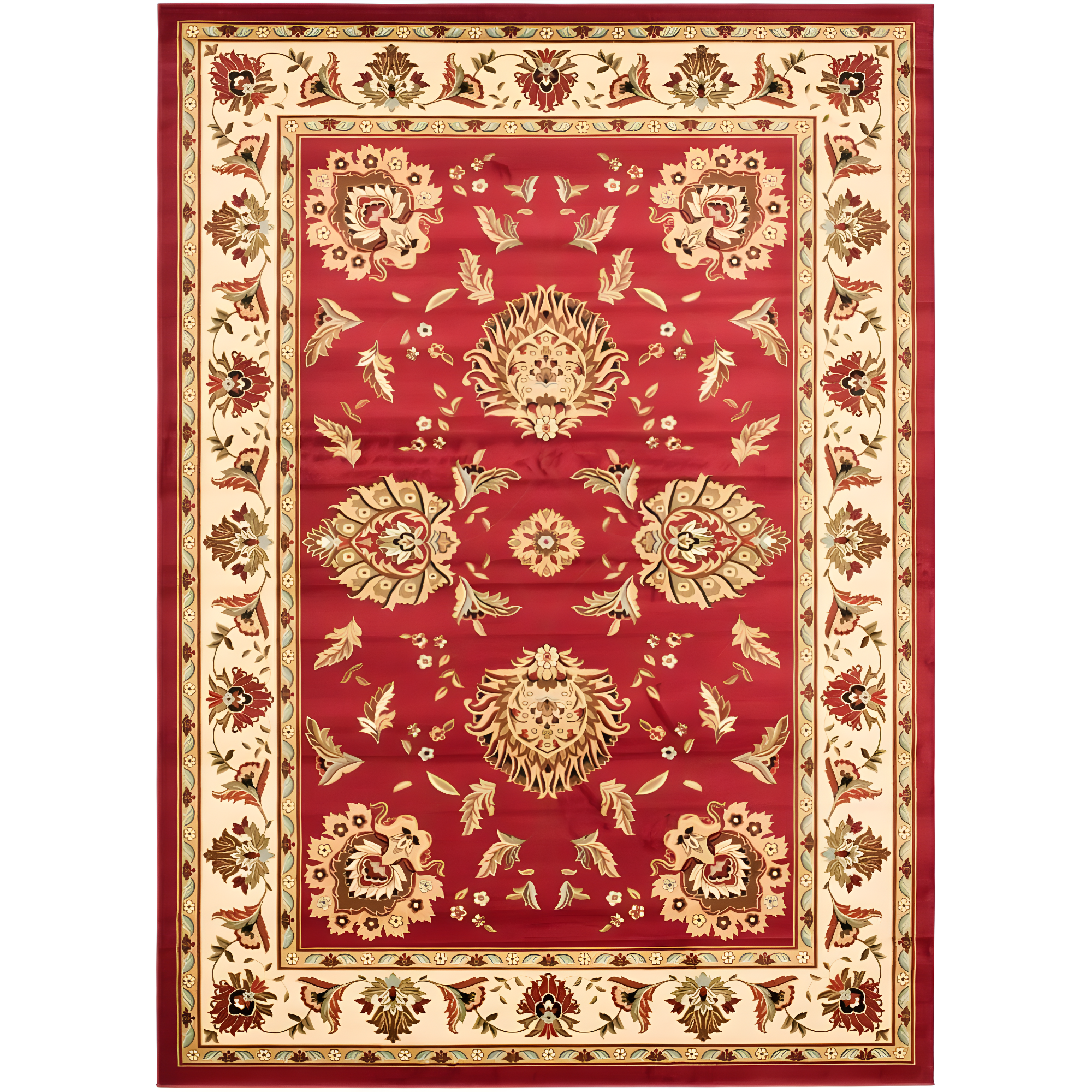 Lyndhurst LNH553 Power Loomed Area Rug - Red/Ivory - 8'x11' - Safavieh.