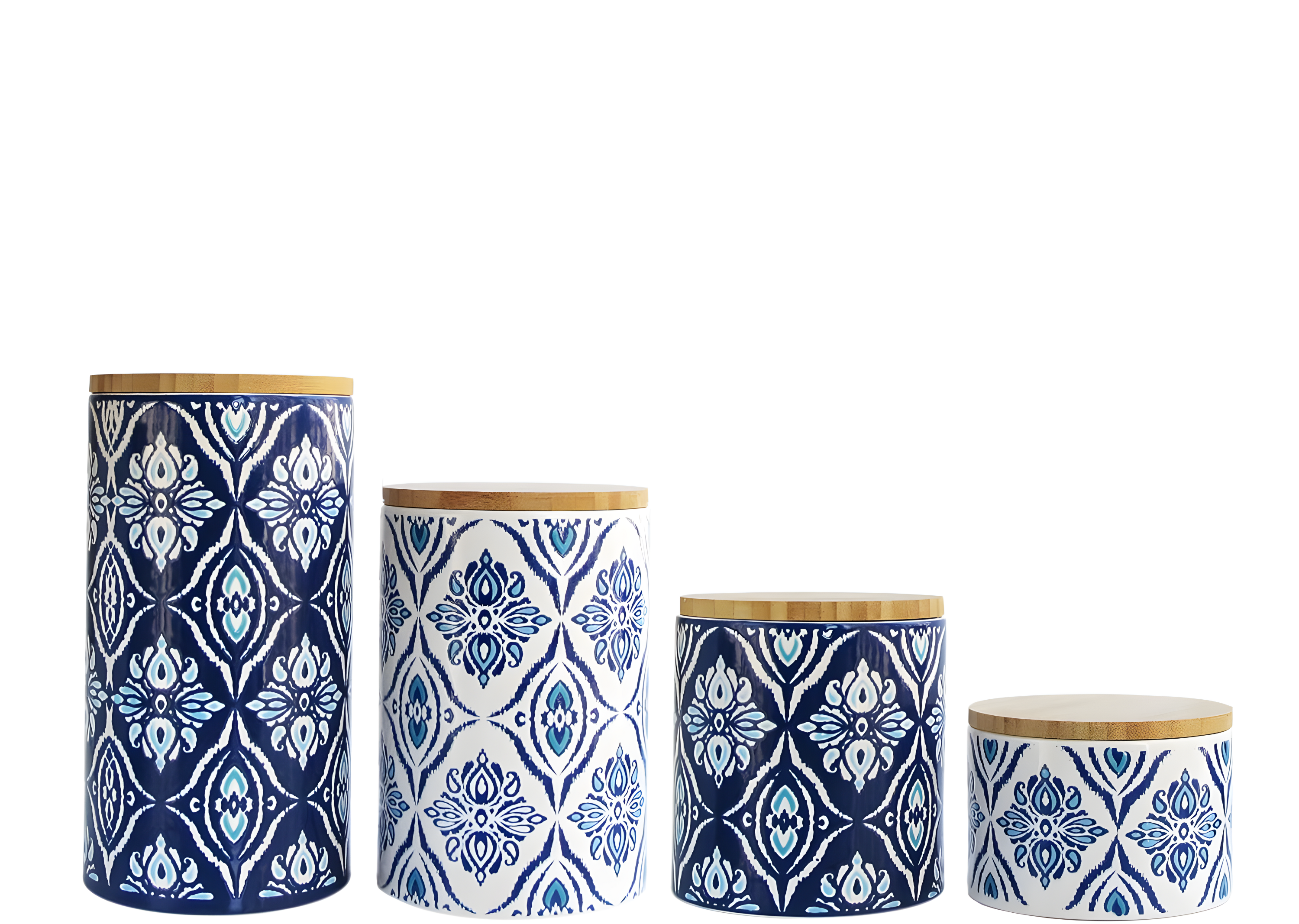 Design Guild Pirouette Ceramic / Porcelain Canister - Set of 4