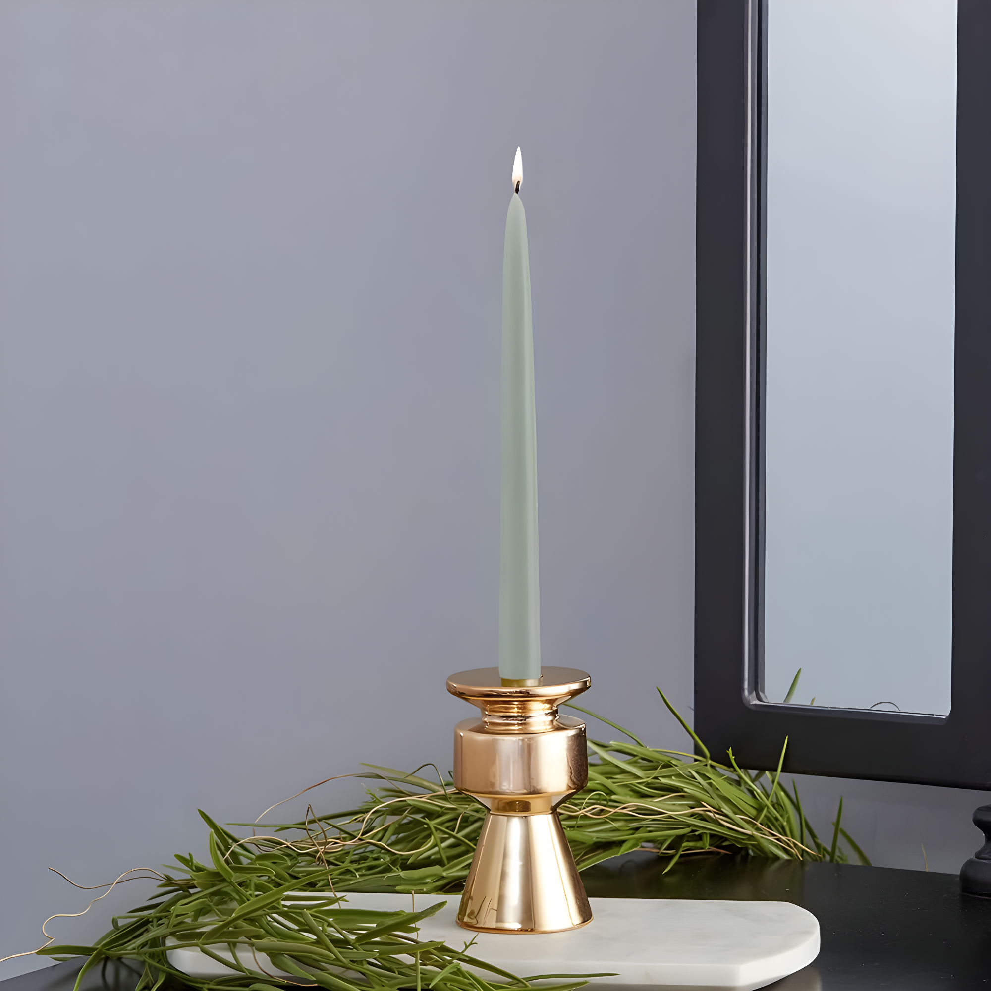 12 Piece Unscented Taper Candle Set