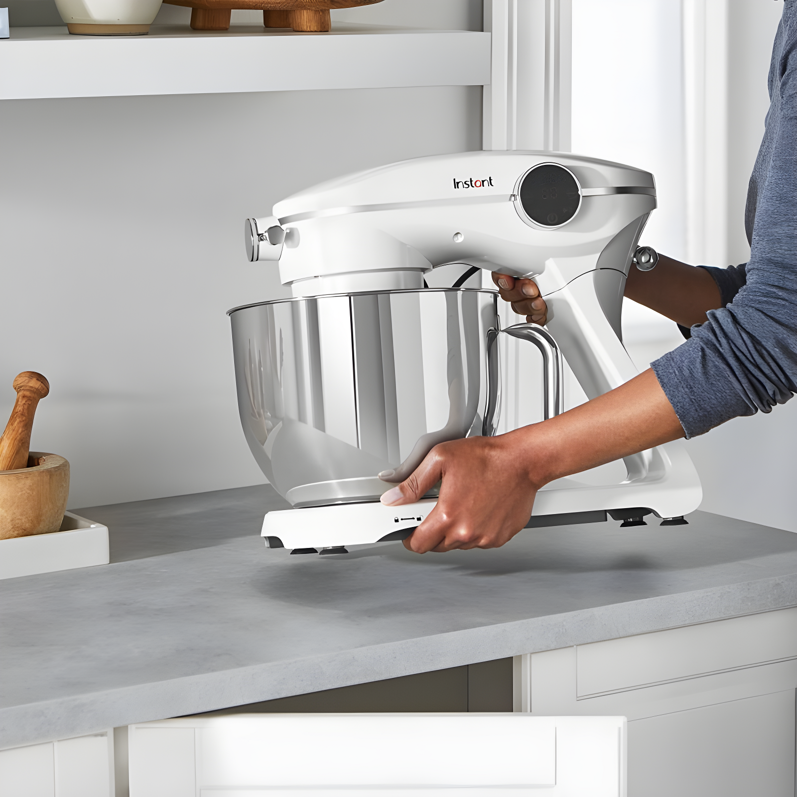 Instant Pot 7.4 QT Stand Mixer, Pearl