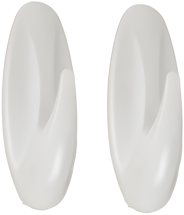Command Designer Water Resistant Hooks, White, Large, 1 Wall Hook