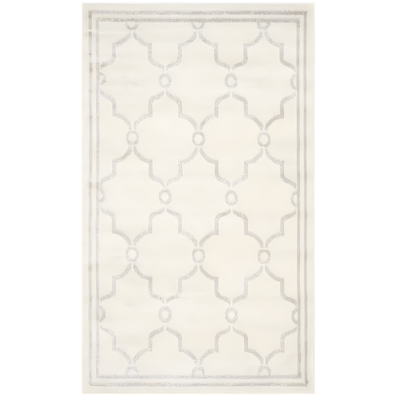 Amherst AMT414 Power Loomed Indoor Area Rug - Ivory/Light Grey - 4'x6' - Safavieh