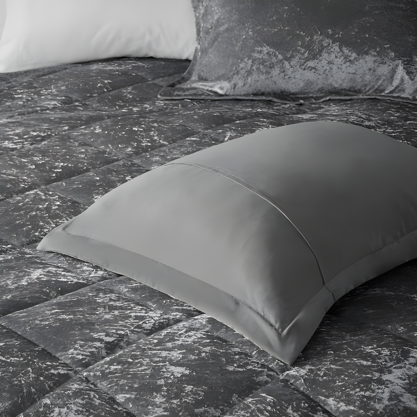 Felicia Crushed Velvet Comforter Set with Throw Pillow