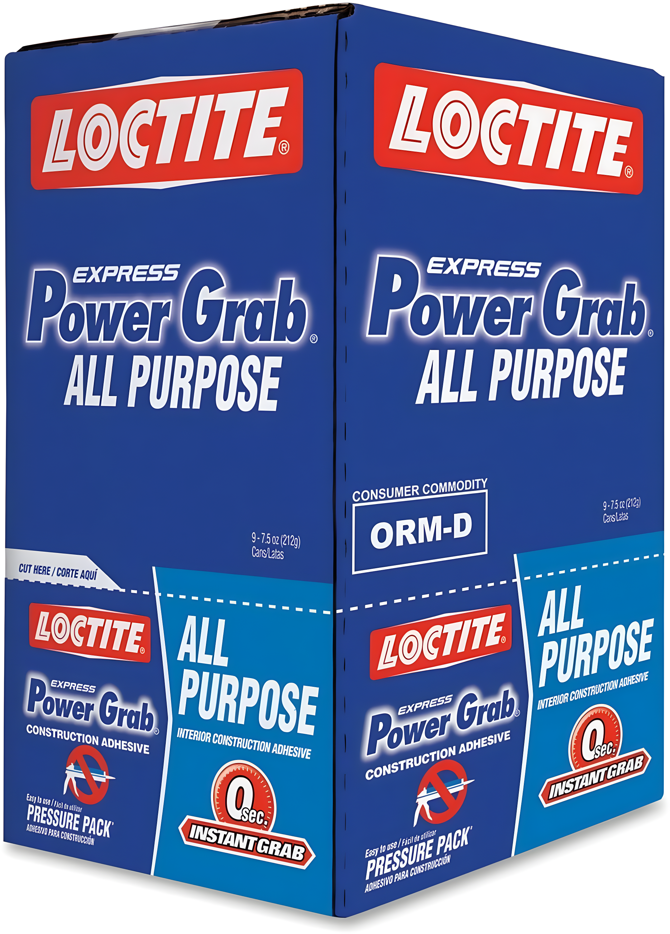 Loctite Power Grab Construction Adhesive All Purpose, Pack of 1, White 7.5 fl oz Pressure Pack