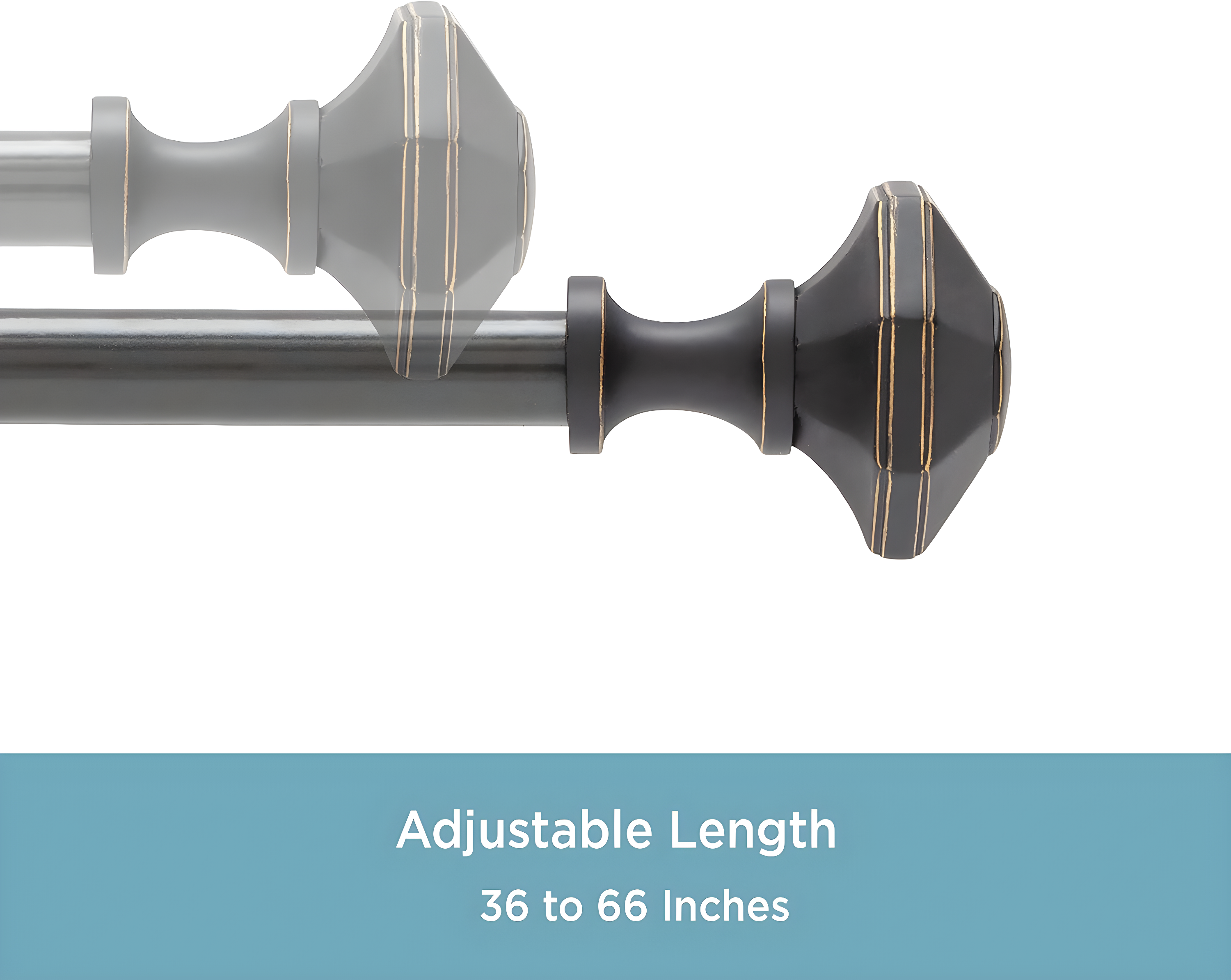 Kenney Richmond Kenney Sanders 5/8" Standard Decorative Window Curtain Rod