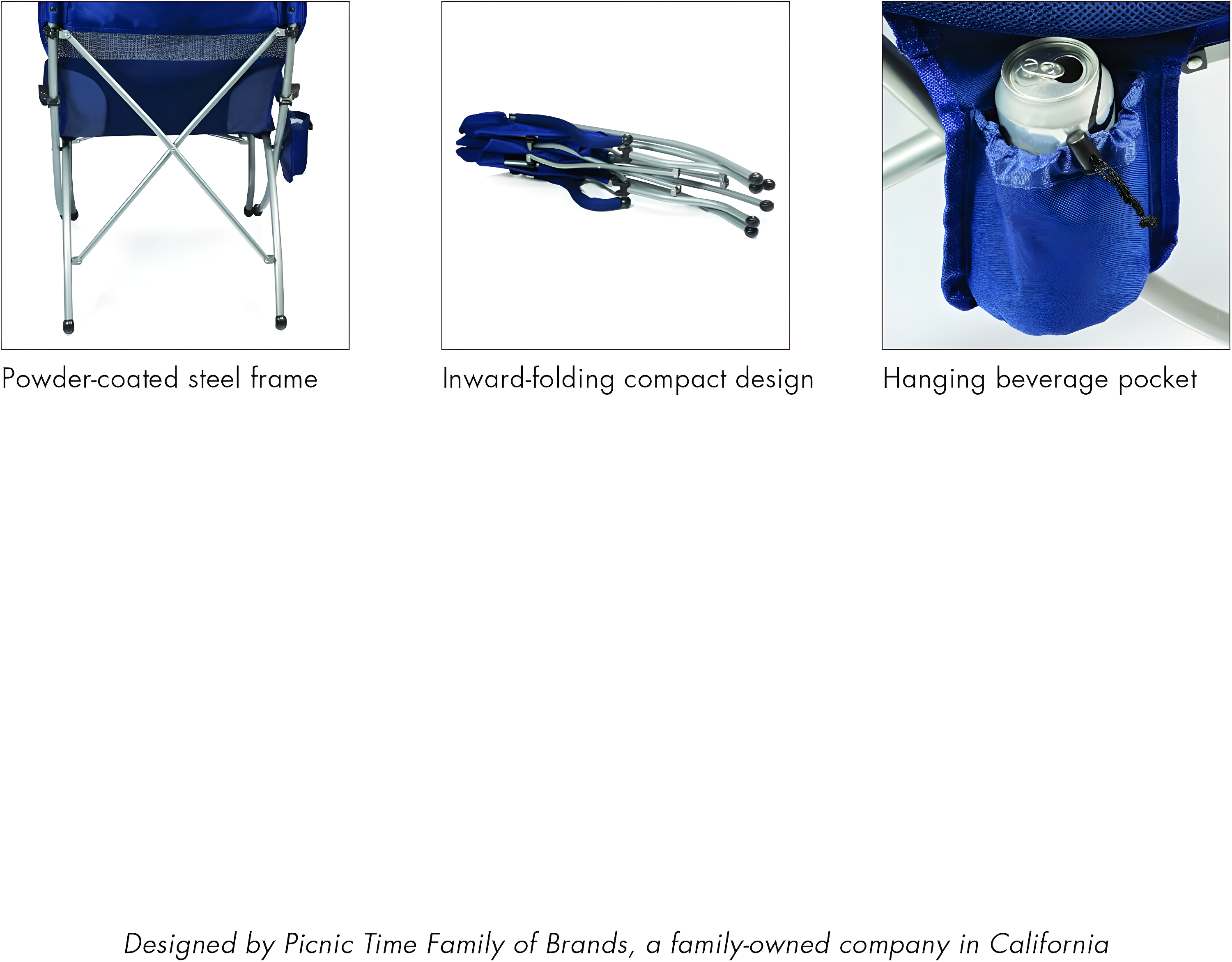 PT-XL Heavy Duty Camping Chair - XL Beach Chair - 400 lb Capacity Camp Chair