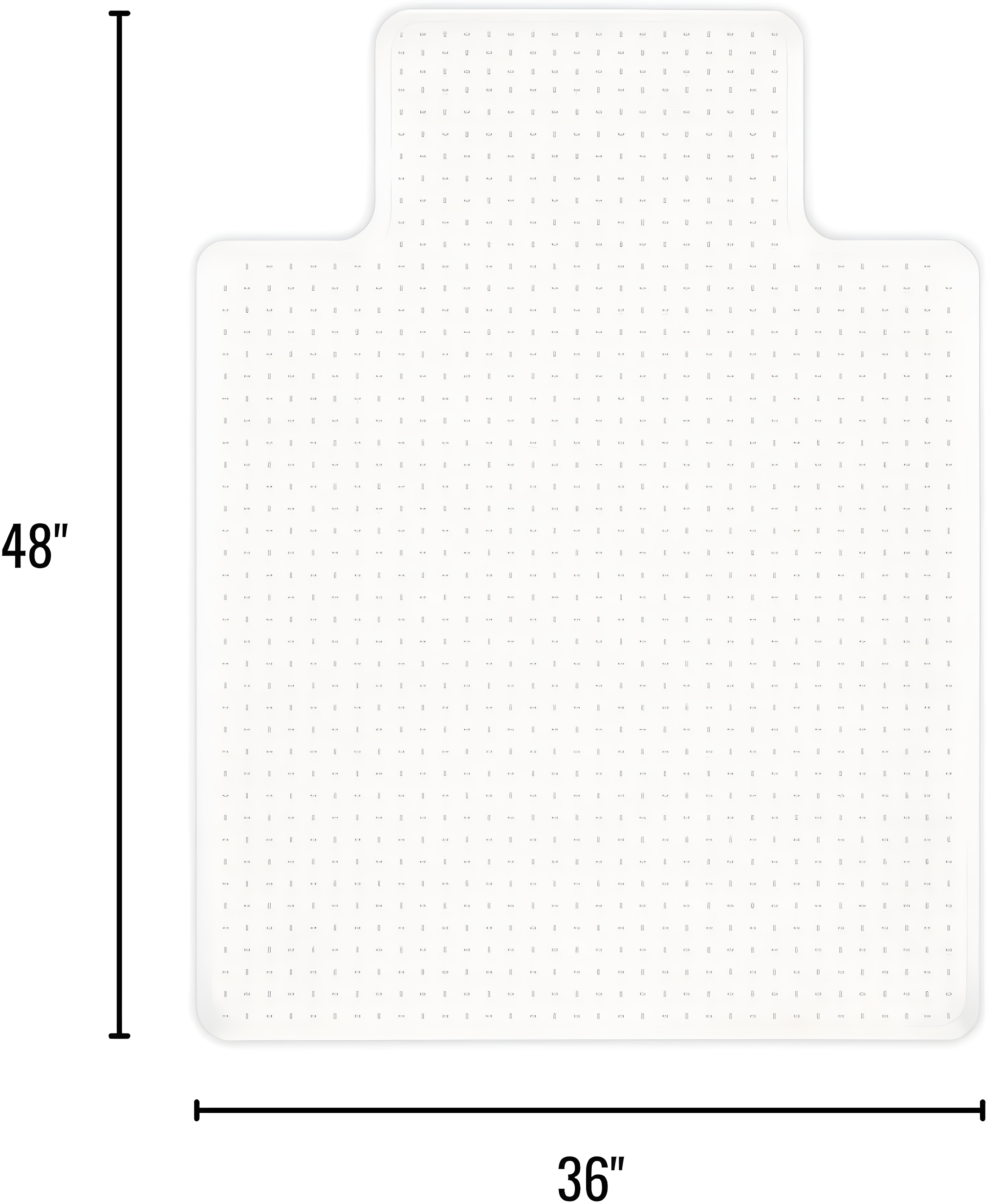 Realspace™ Heavy Duty Chair Mat for Carpet with Lip, Ramped Edge, 36" x 48", Clear