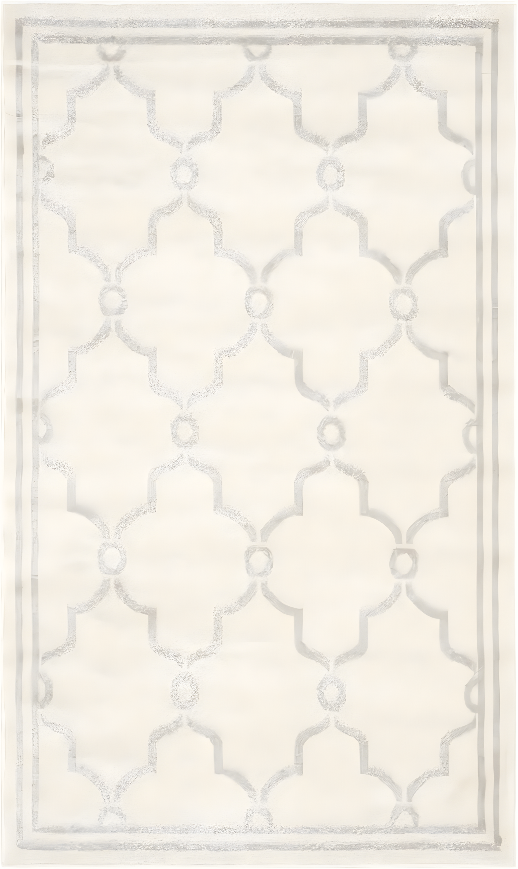 Amherst AMT414 Power Loomed Indoor Accent Rug - Ivory/Light Grey - 3'x5' - Safavieh