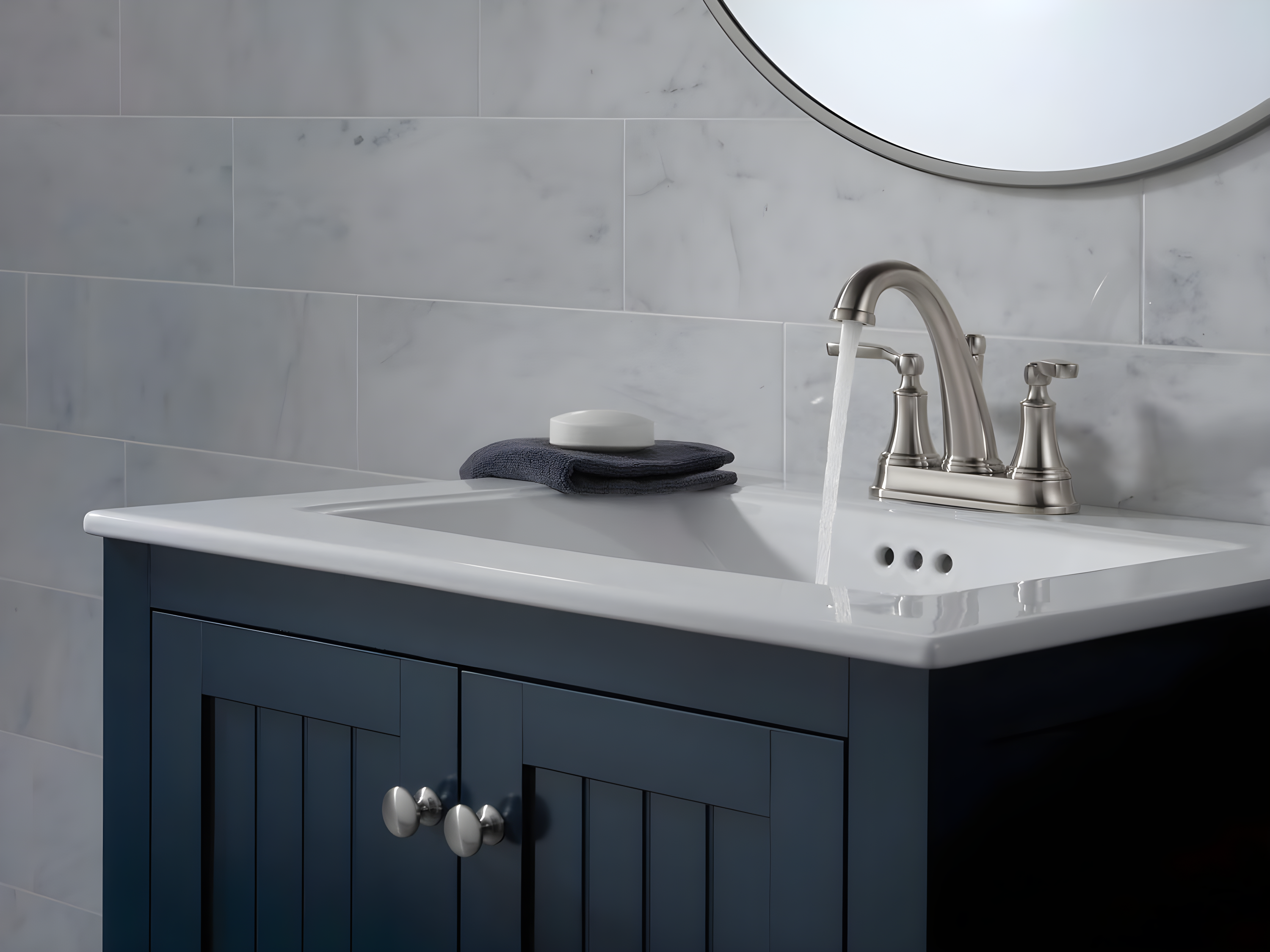 Woodhurst Centerset Bathroom Faucet with Drain Assembly