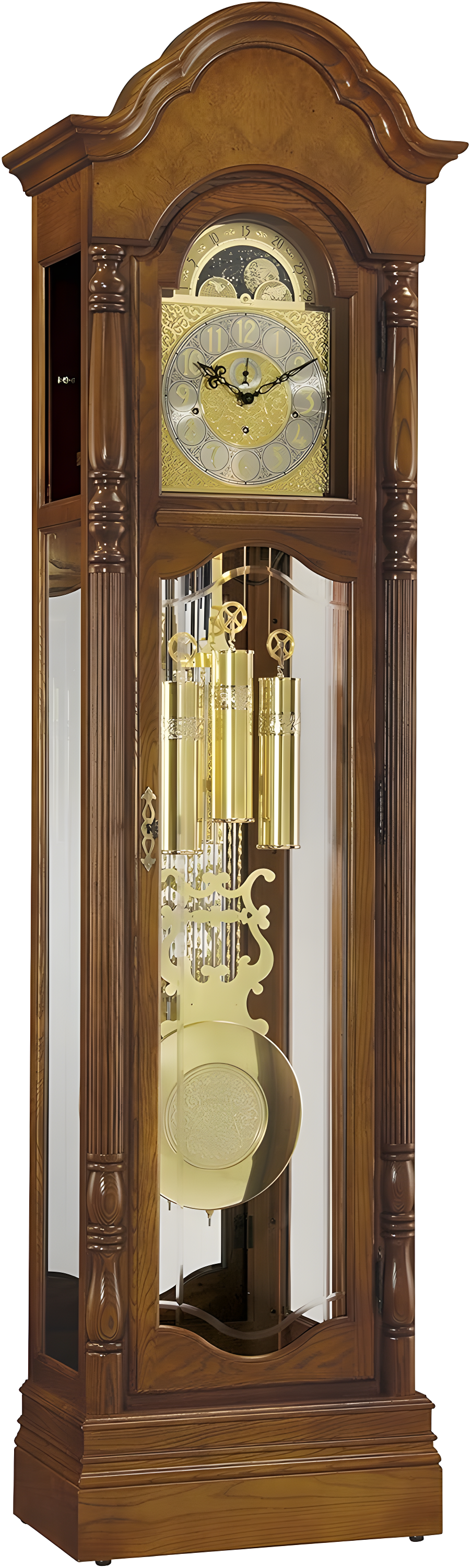 Howard Miller® Primrose 84'' H Solid + Manufactured Wood Grandfather Clock with Adjustable Chime Volume