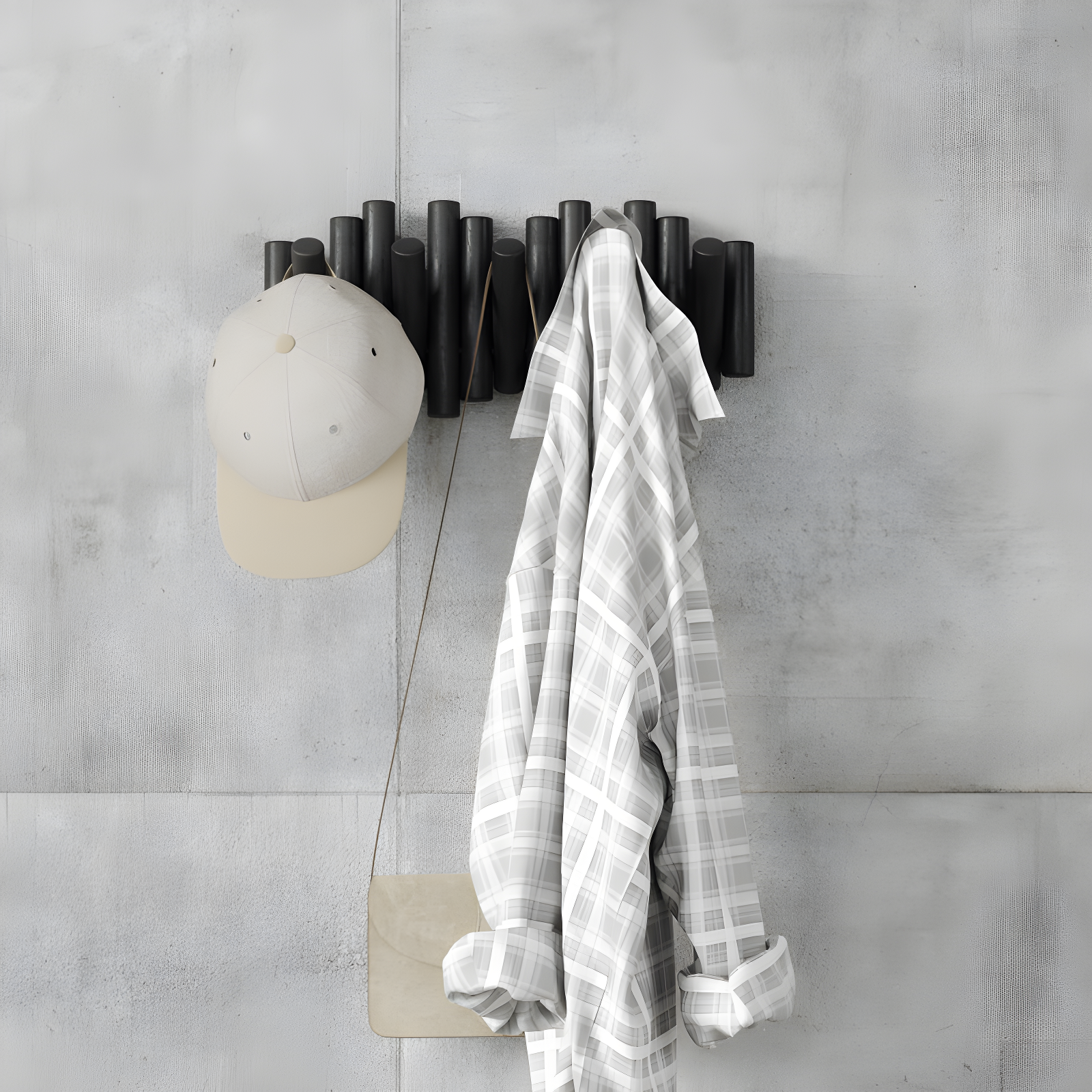 5 - Hook Solid Wood Coat Rack