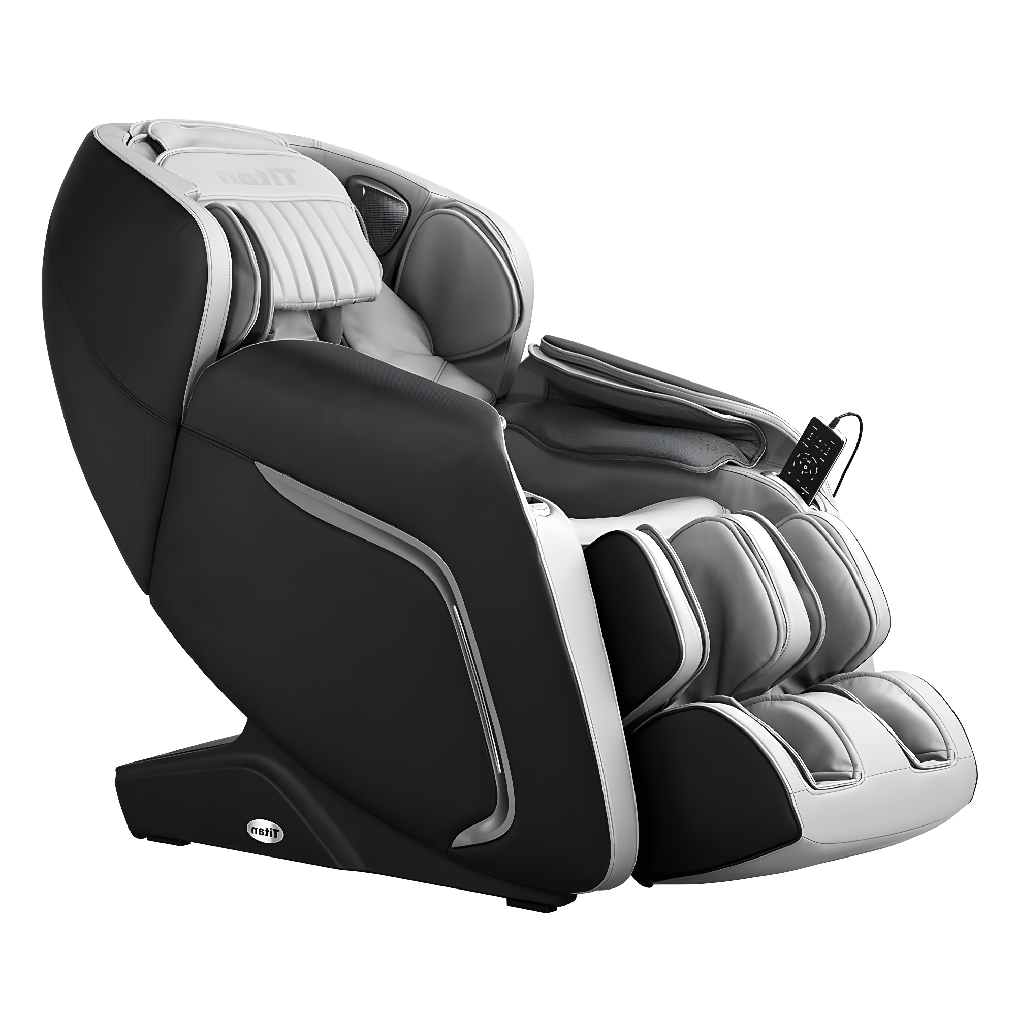 Titan Cosmo Massage Chair Black: Upholstered, Metal Frame, Spot Clean, 240lb Capacity