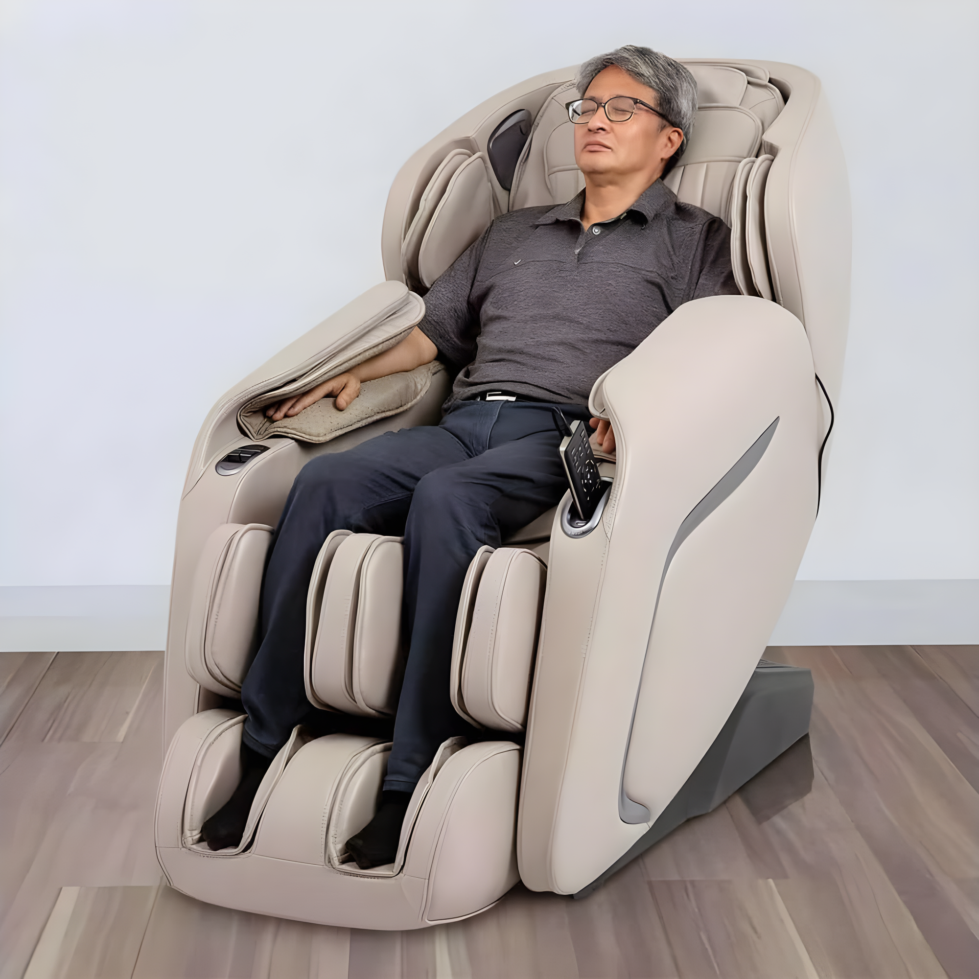 Titan Cosmo Massage Chair Black: Upholstered, Metal Frame, Spot Clean, 240lb Capacity