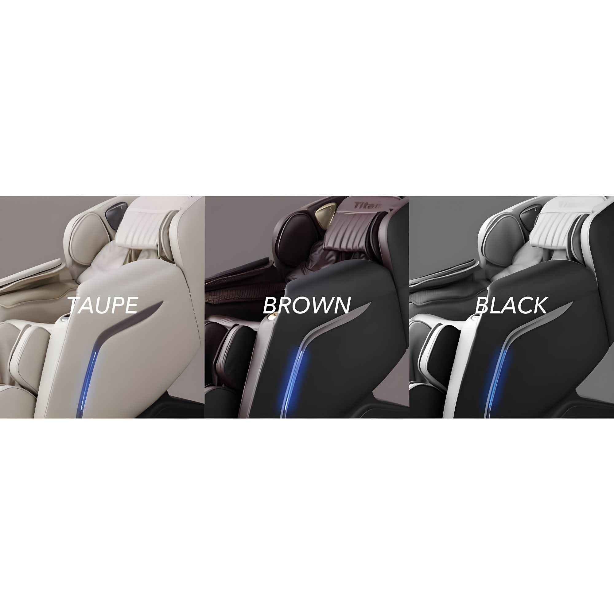 Titan Cosmo Massage Chair Black: Upholstered, Metal Frame, Spot Clean, 240lb Capacity