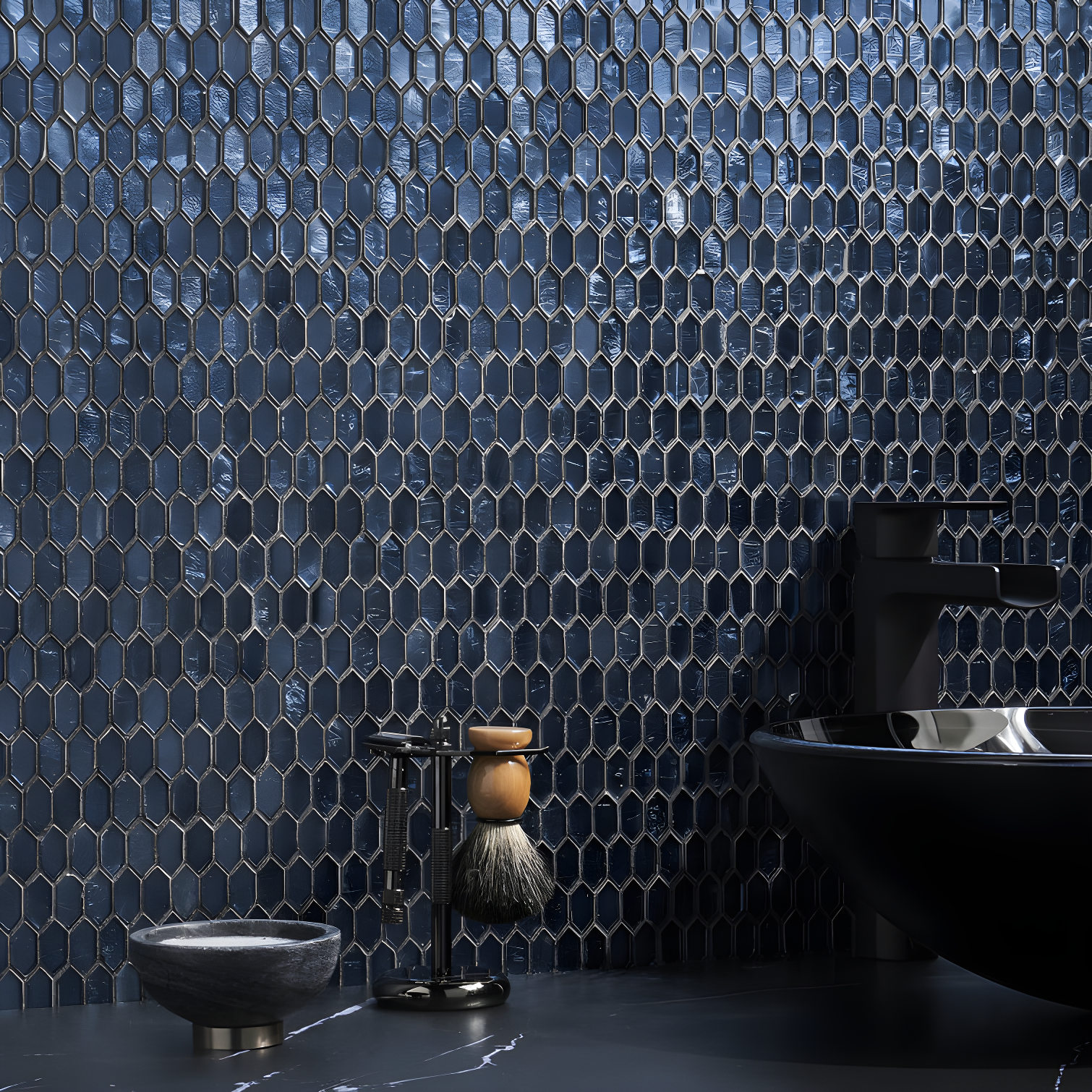Whisper 11.61" x 11.73" Polished Mini Picket Glass Mosaic Wall Tile (0.94 Sq. Ft. / each)