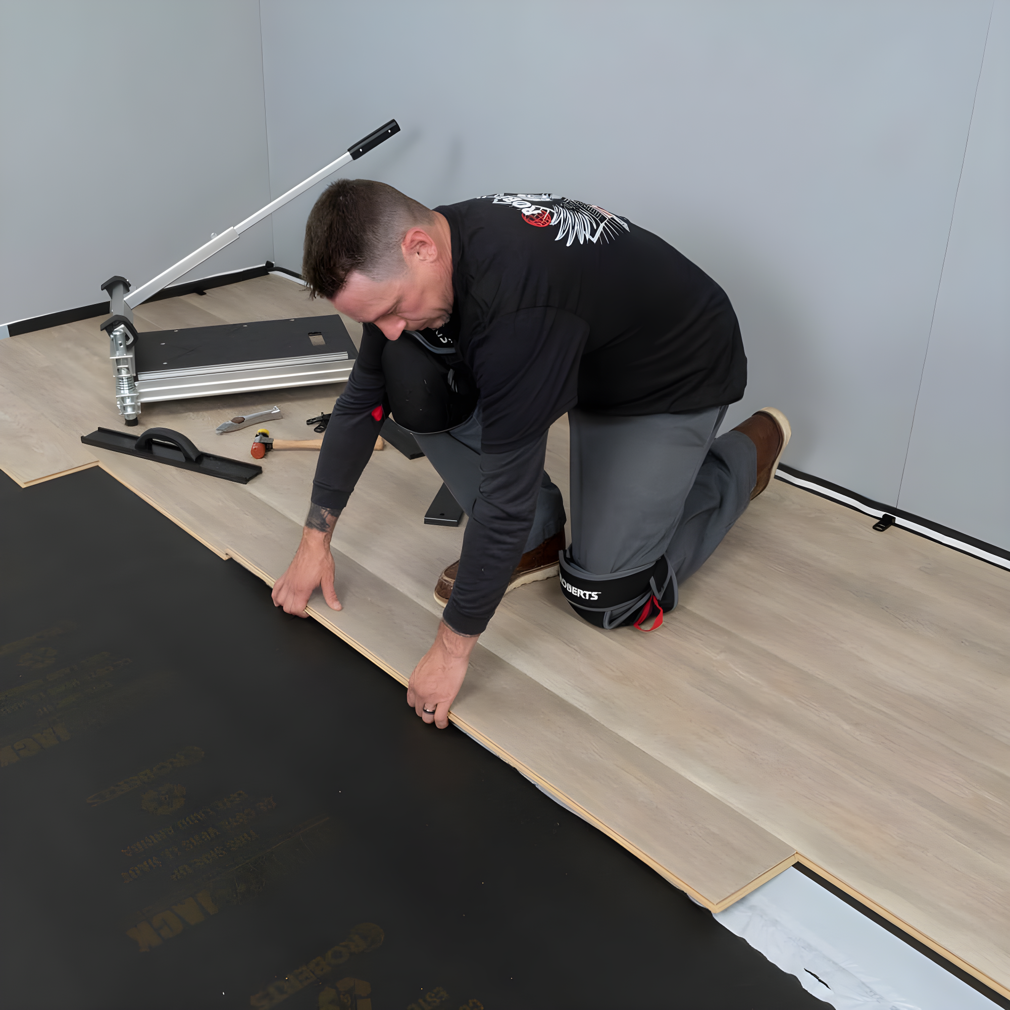QEP ROBERTS Black Jack Underlayment - 100 sq. ft. Roll - 43" x 28' x 2.5 mm