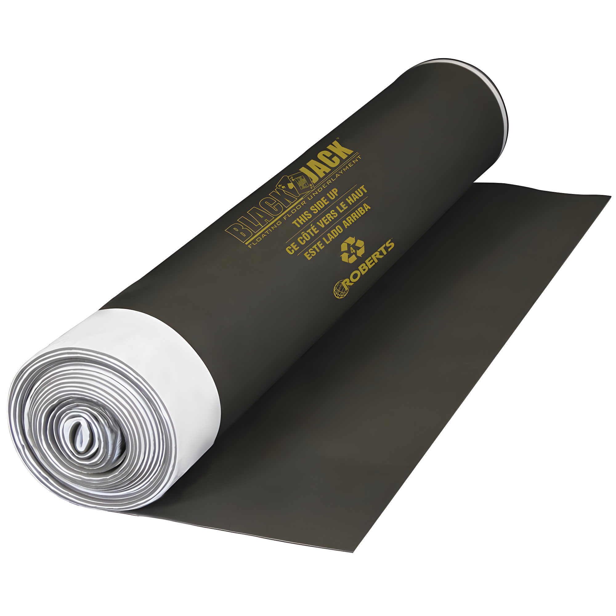 QEP ROBERTS Black Jack Underlayment - 100 sq. ft. Roll - 43" x 28' x 2.5 mm