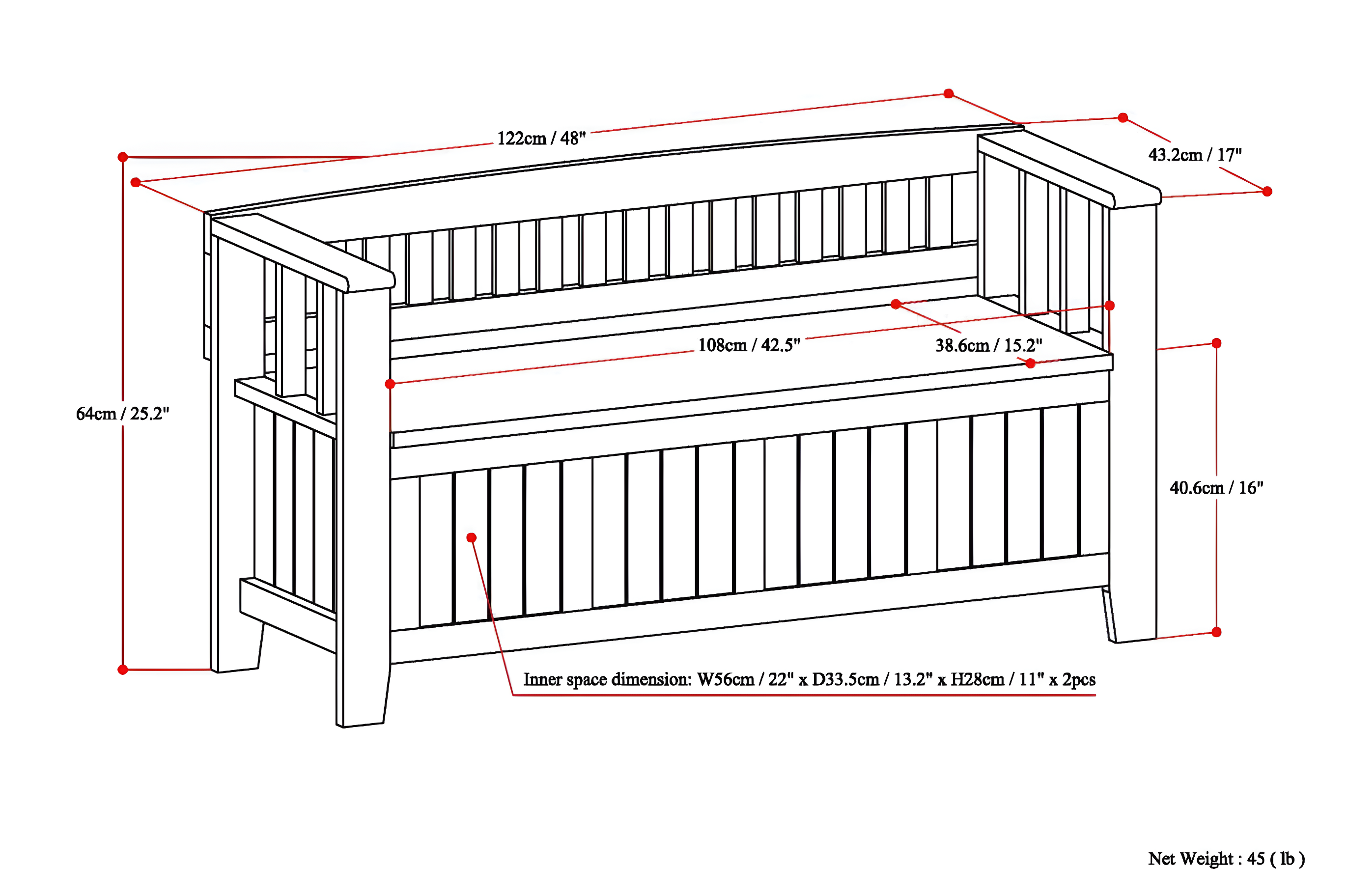 Simpli Home Acadian Solid Wood Entryway Storage Bench with Lift-Top Lid and Dual Compartments