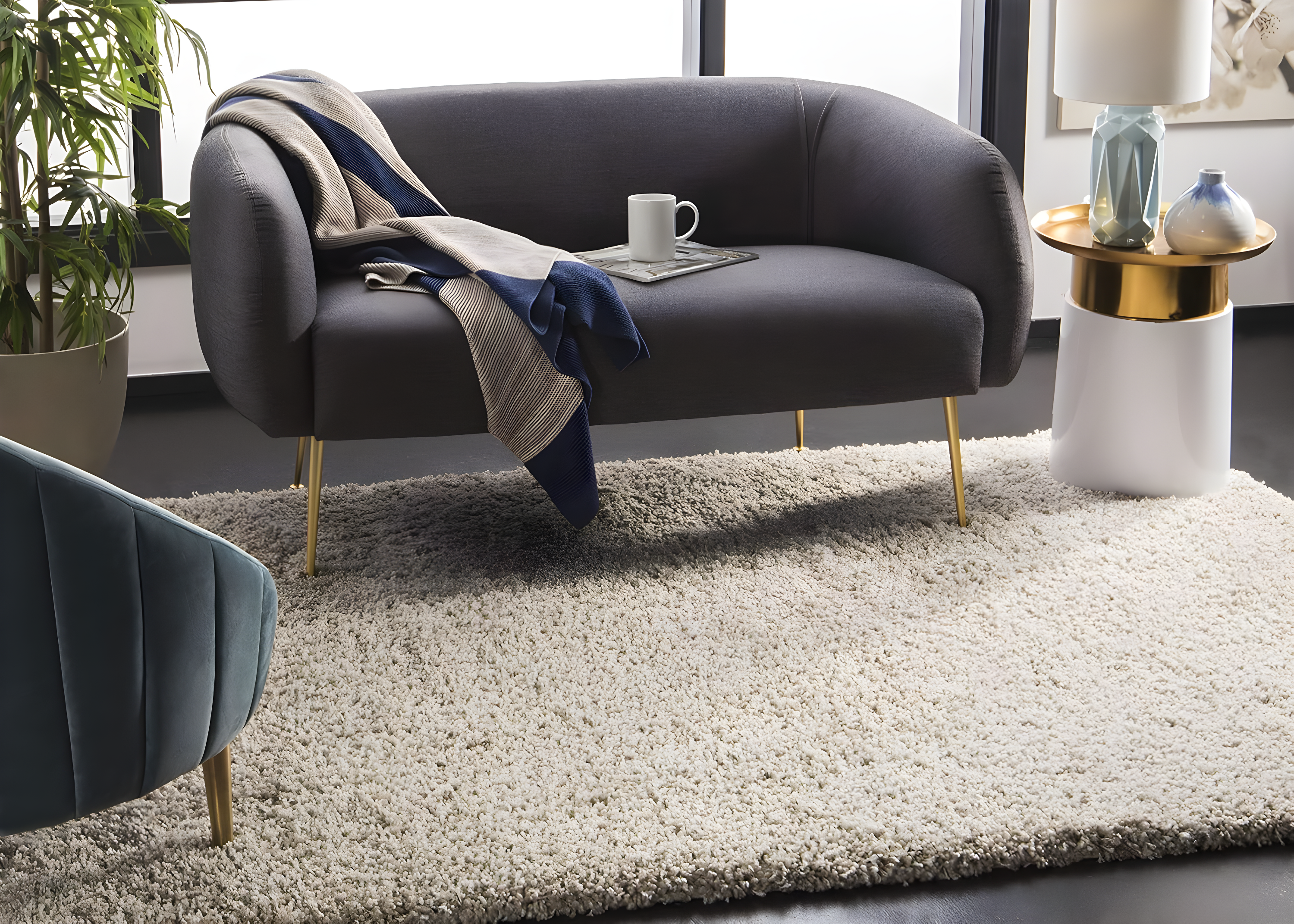 California Shag SG151 Power Loomed Indoor Accent Rug - Beige - 4'x4' - Safavieh