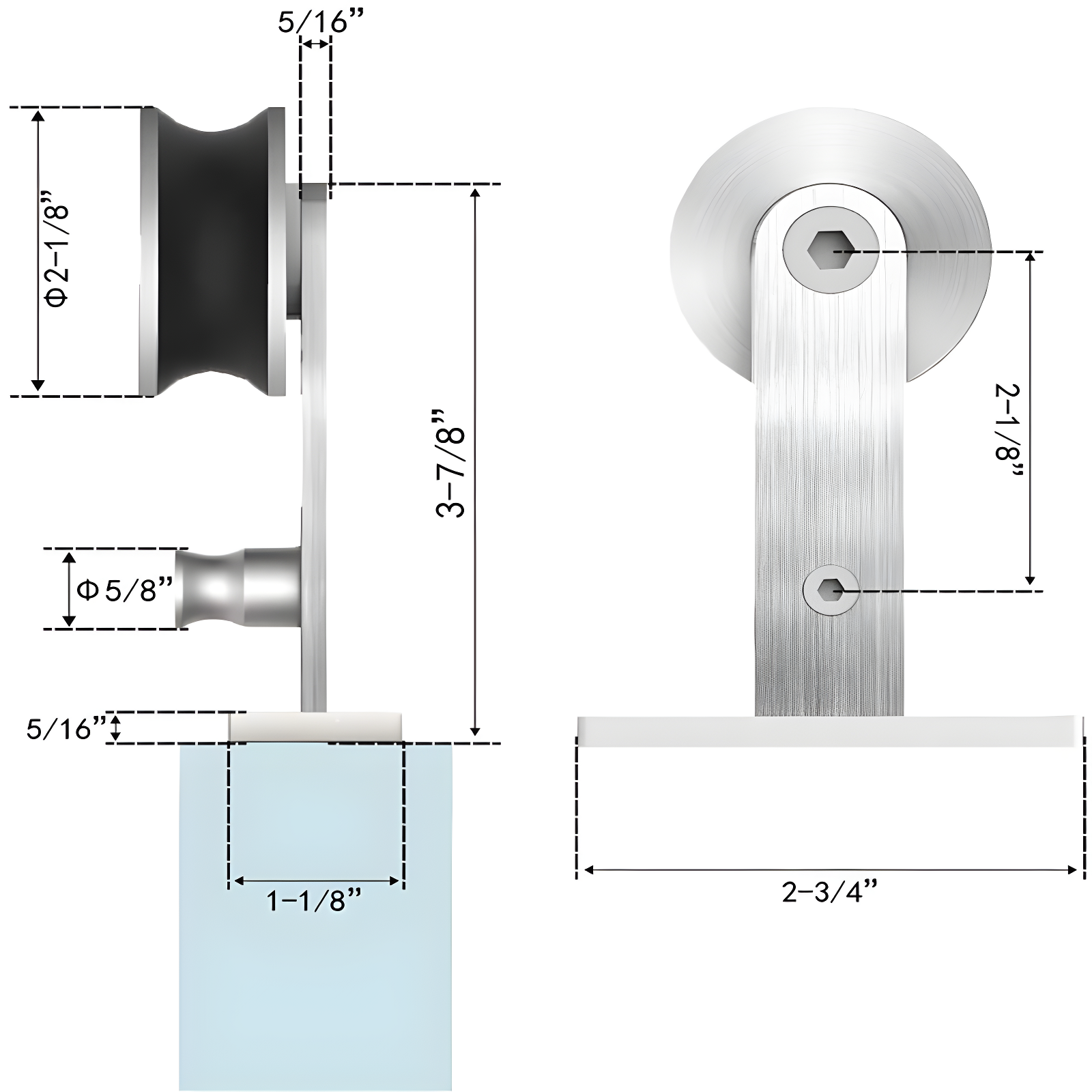 ATT Shield Sliding Standard Single Barn Door Hardware Kit | Wayfair
