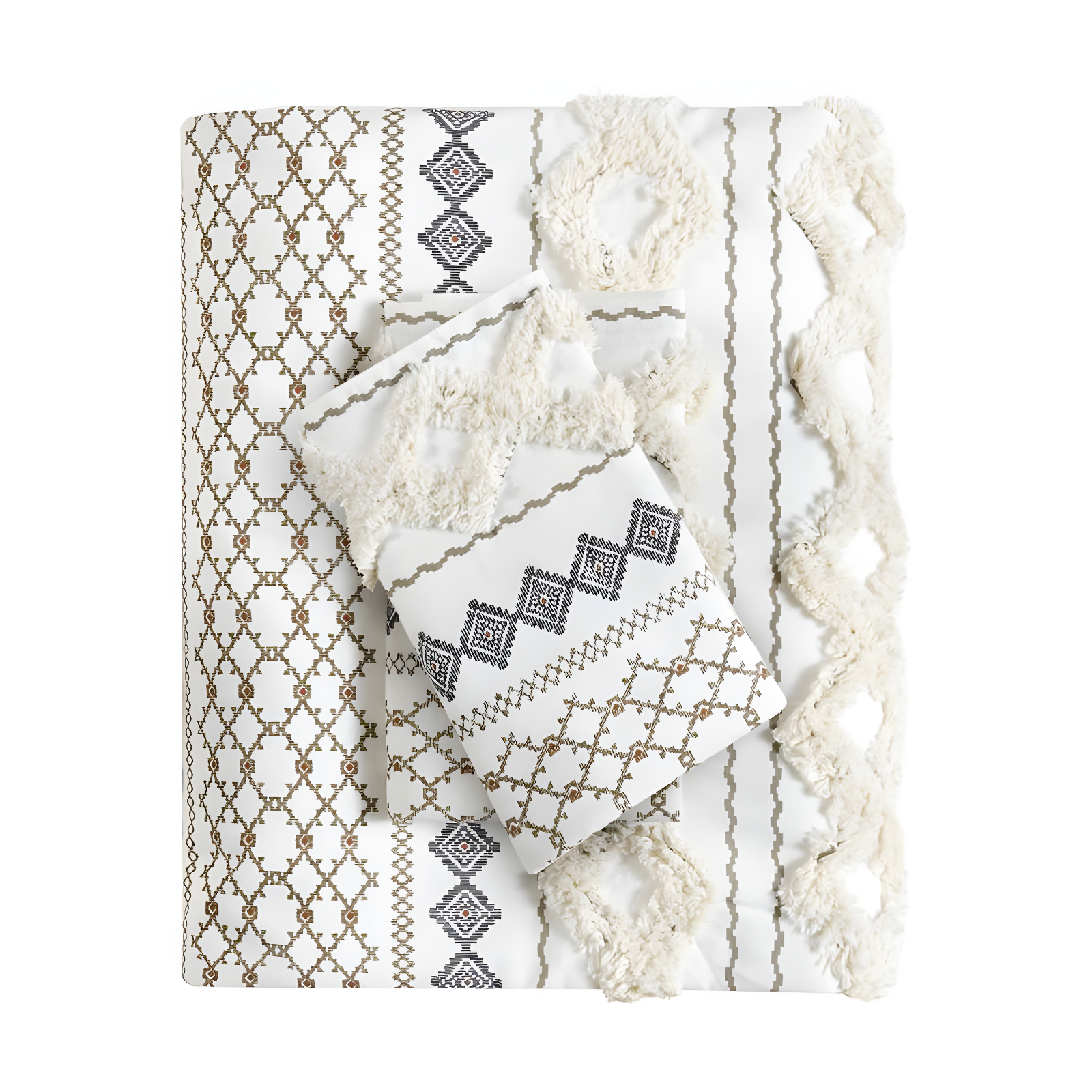 INK+IVY Imani Cotton Printed Duvet Cover Set