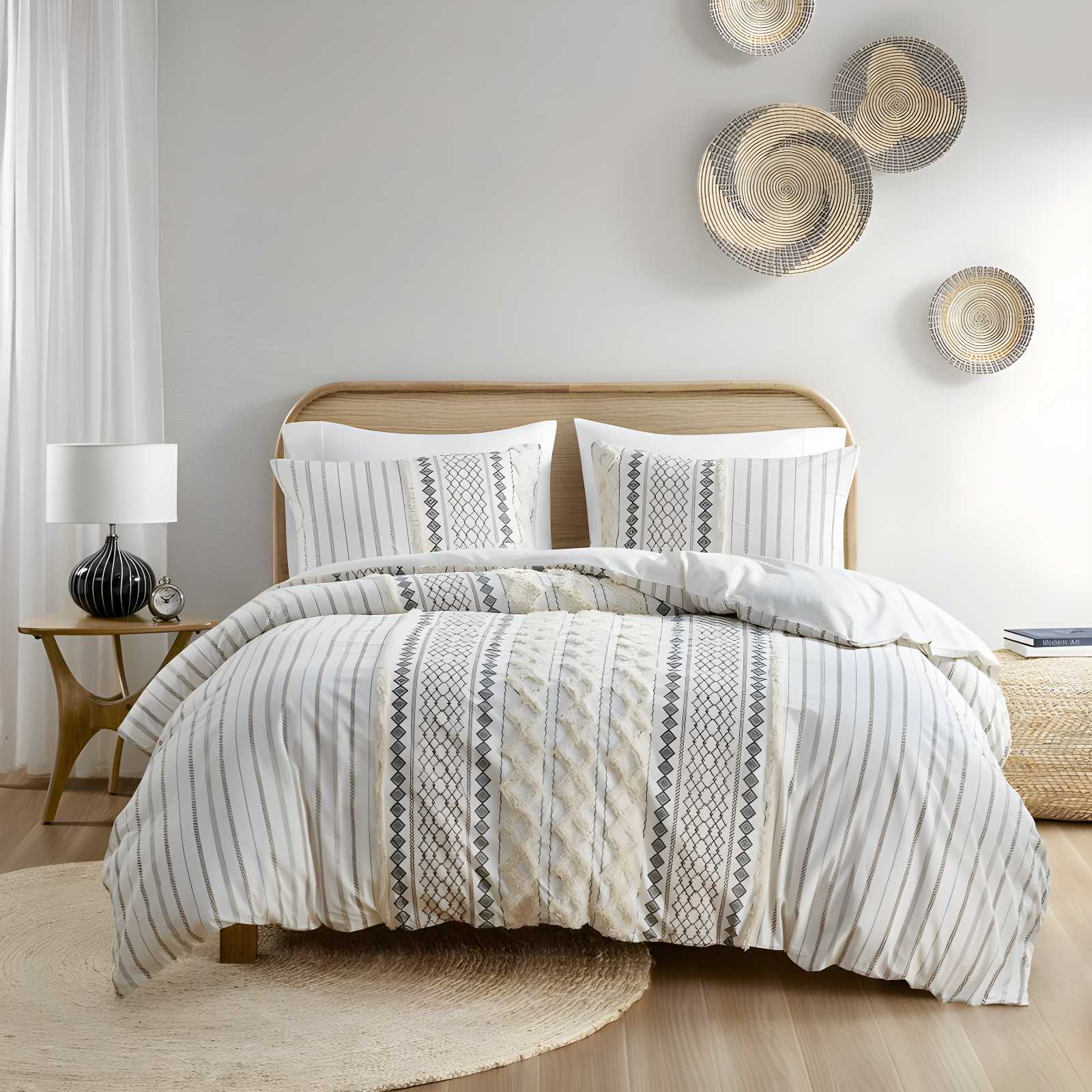 INK+IVY Imani Cotton Printed Duvet Cover Set