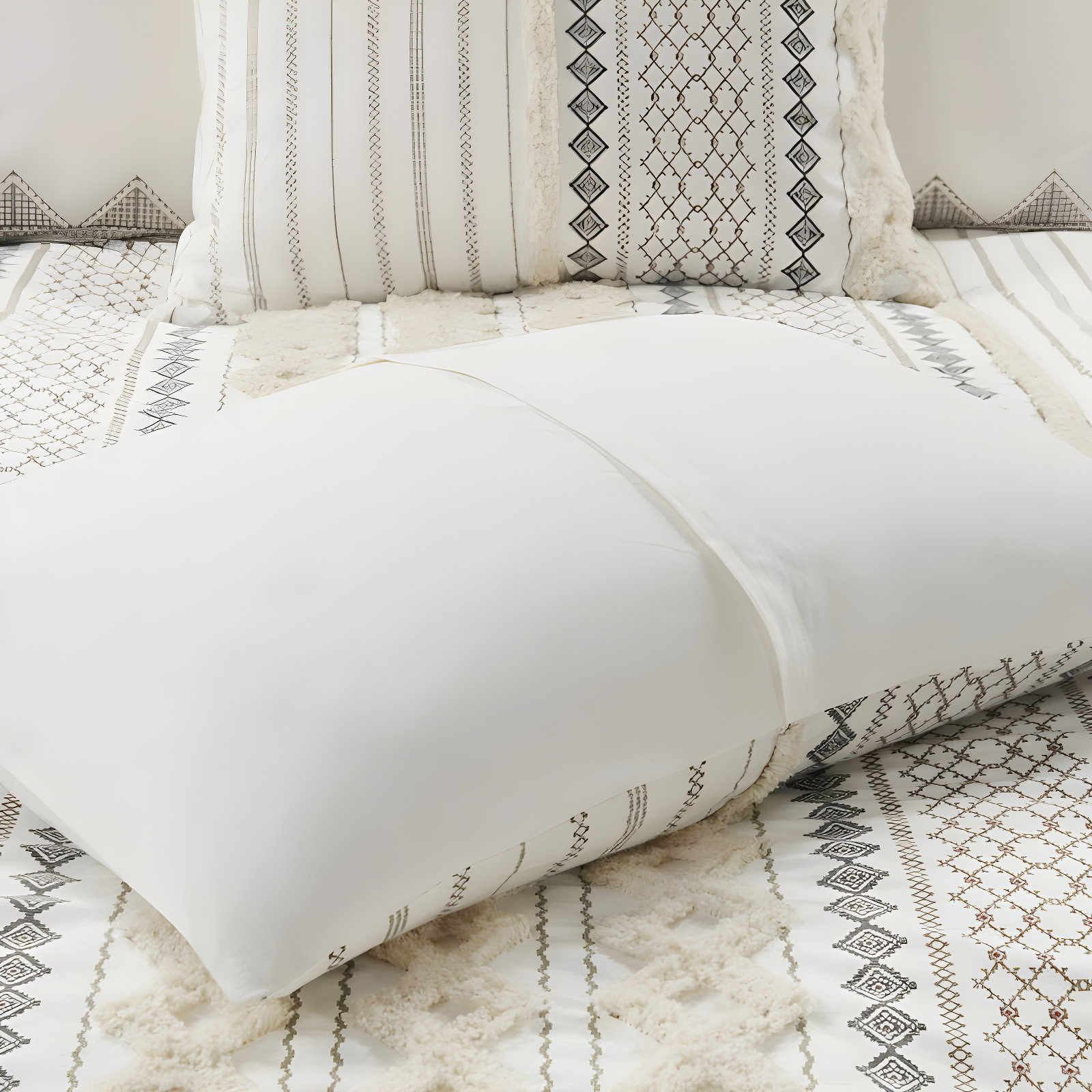INK+IVY Imani Cotton Printed Duvet Cover Set