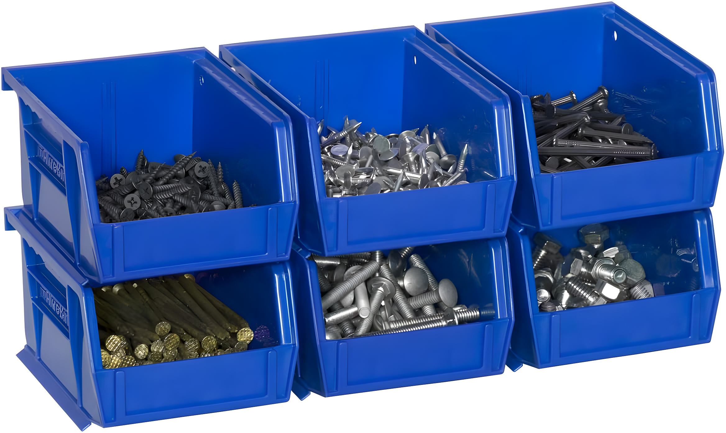 Akro-Mils Stackable Storage Bins, AkroBins 30210 Stacking Organizer, 5"x4"x3", Red, 6-Pack