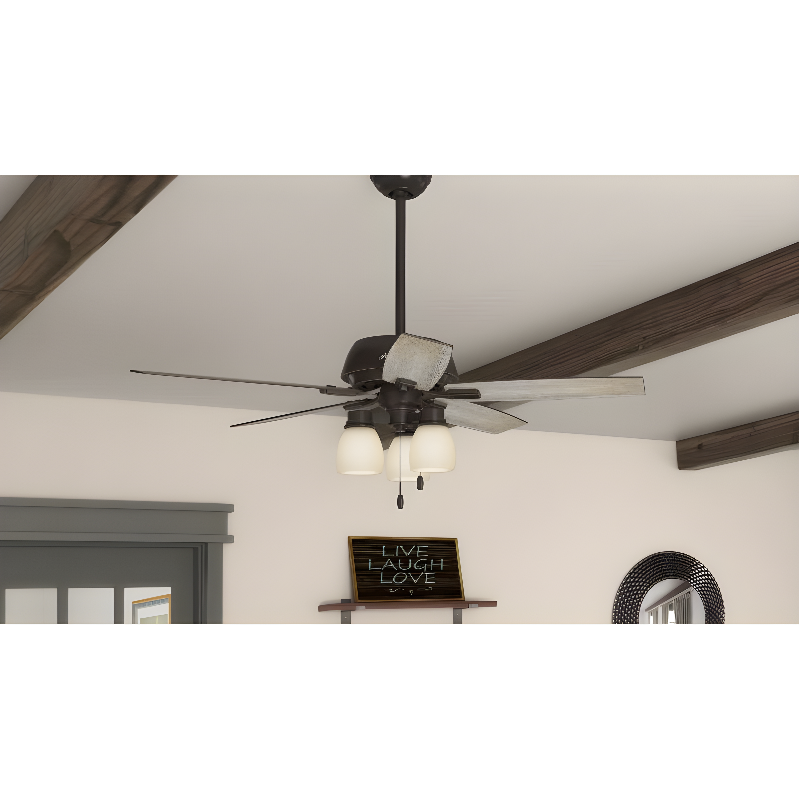 52" Donegan 5 - Blade Standard Ceiling Fan with Pull Chain and Light Kit Included