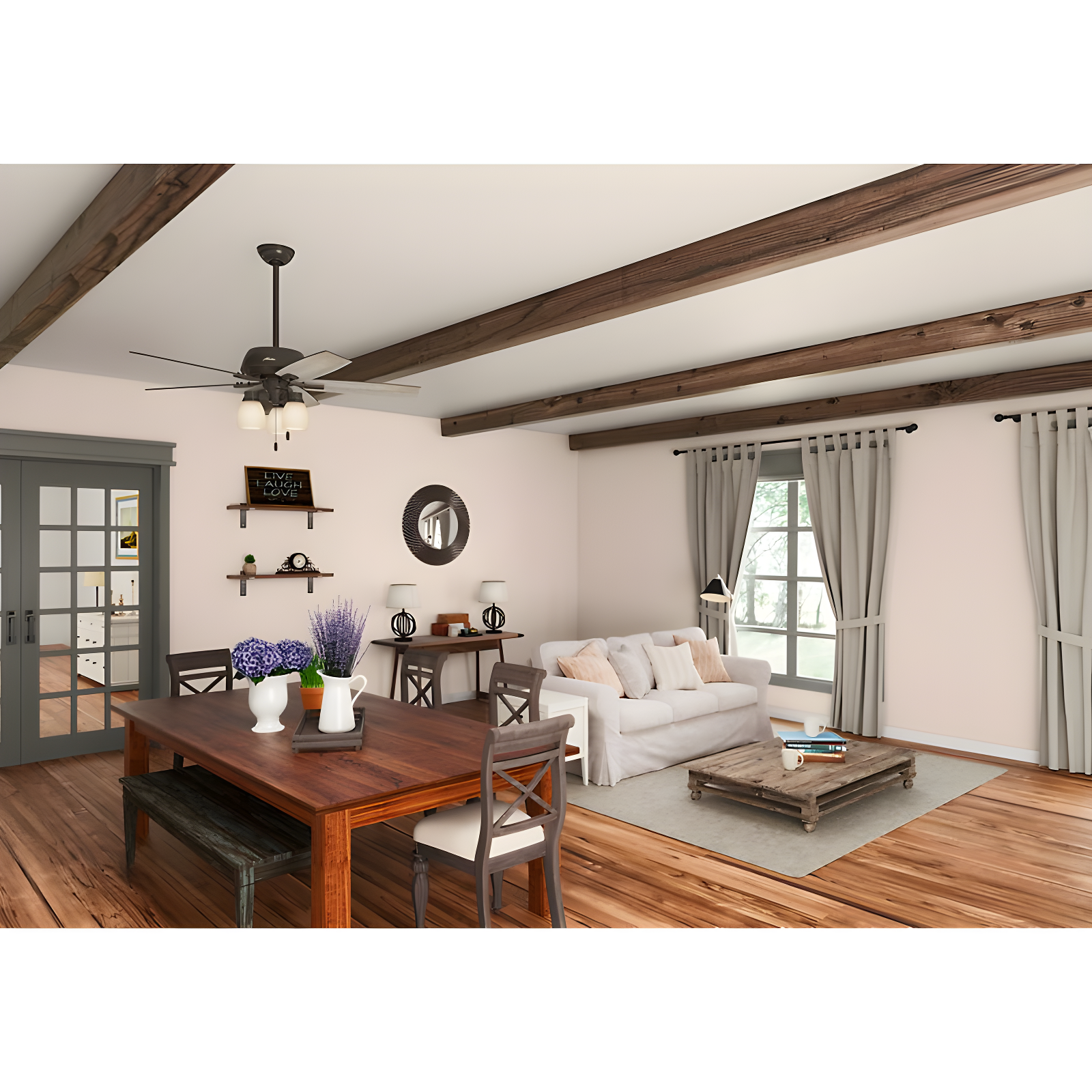 52" Donegan 5 - Blade Standard Ceiling Fan with Pull Chain and Light Kit Included