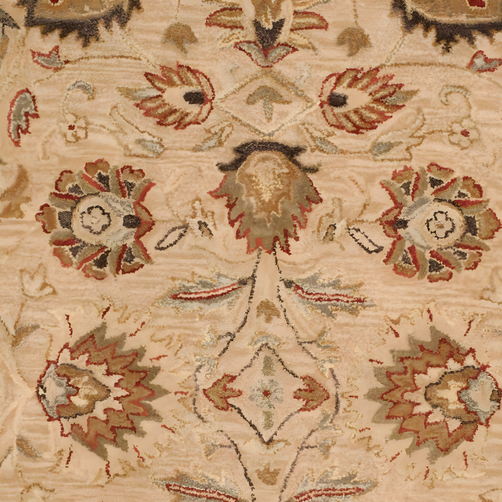 Antiquity AT812 Hand Tufted Indoor Area Rug - Beige/Beige - 5'x8' - Safavieh