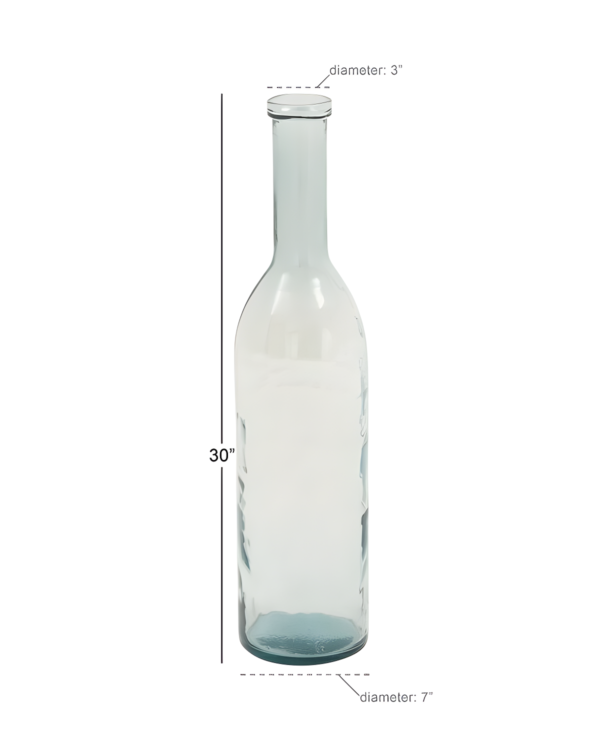 Recycled Glass Handmade Spanish Decorative Blue Vase