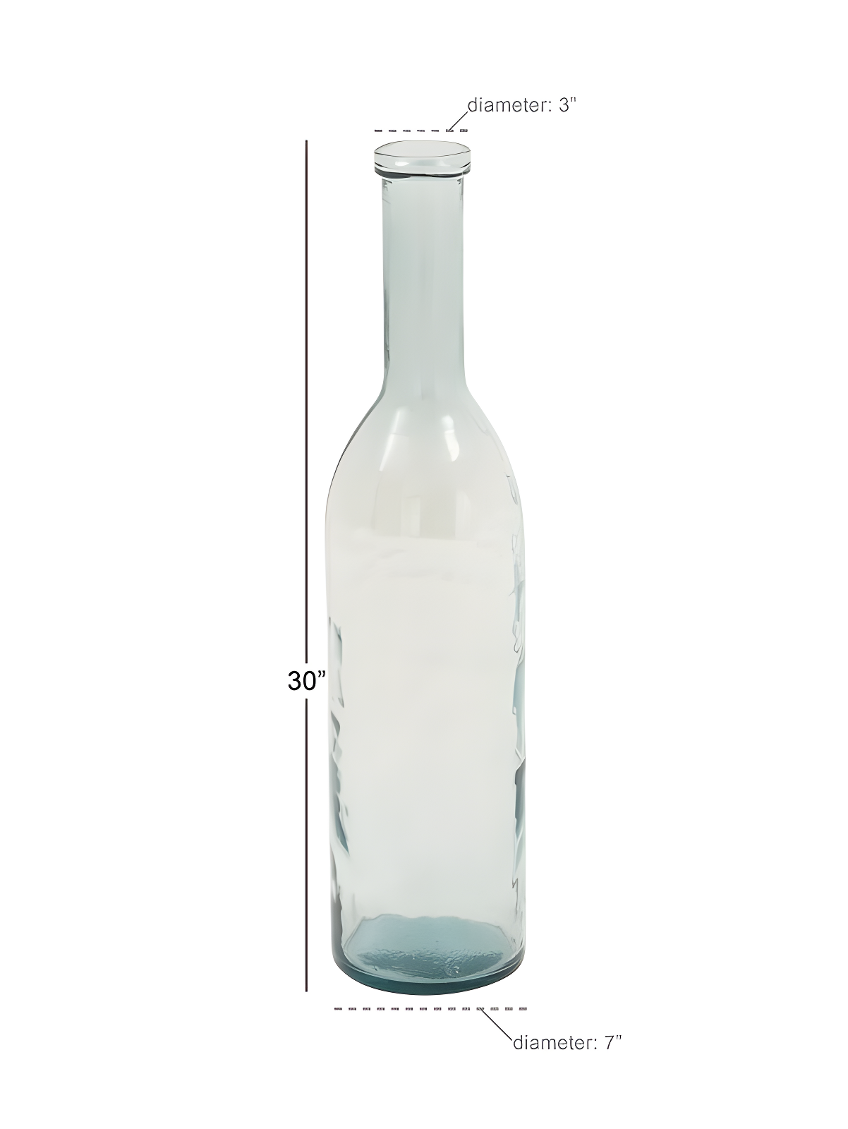 Recycled Glass Handmade Spanish Decorative Blue Vase