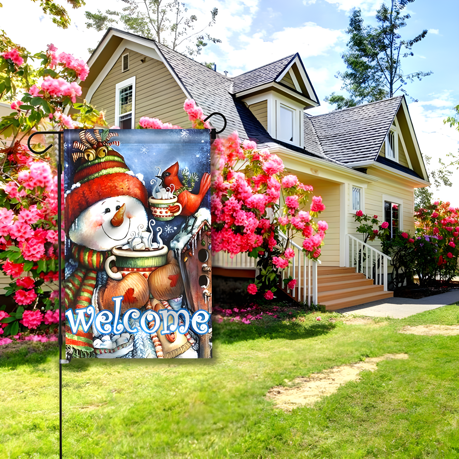 Four Seasons 2-Sided Polyester 18 x 12 in. Garden Flag (Set of 4) (Set of 4)