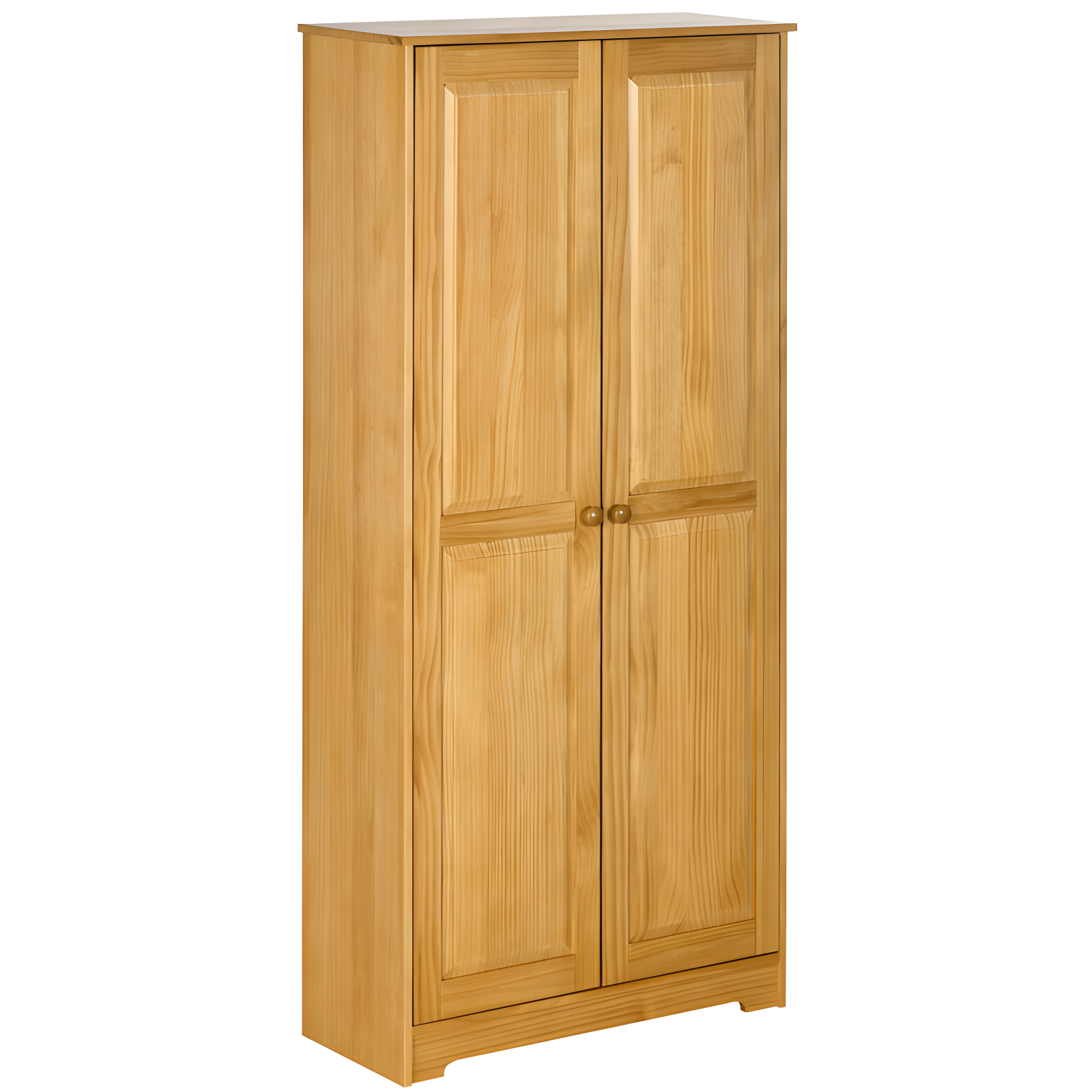 Ophelia & Co. 67" Pinewood Kitchen Pantry Storage Cabinet, Freestanding Cabinets With Doors And Shelf Adjustability