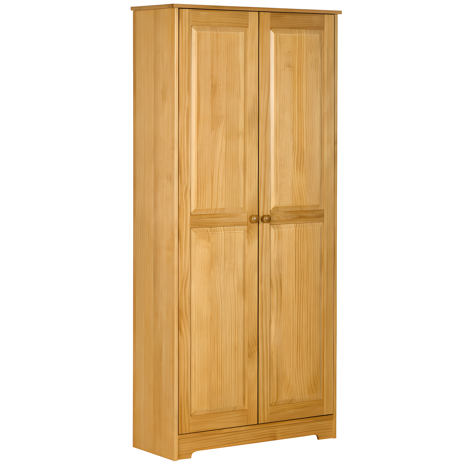Ophelia & Co. 67" Pinewood Kitchen Pantry Storage Cabinet, Freestanding Cabinets With Doors And Shelf Adjustability