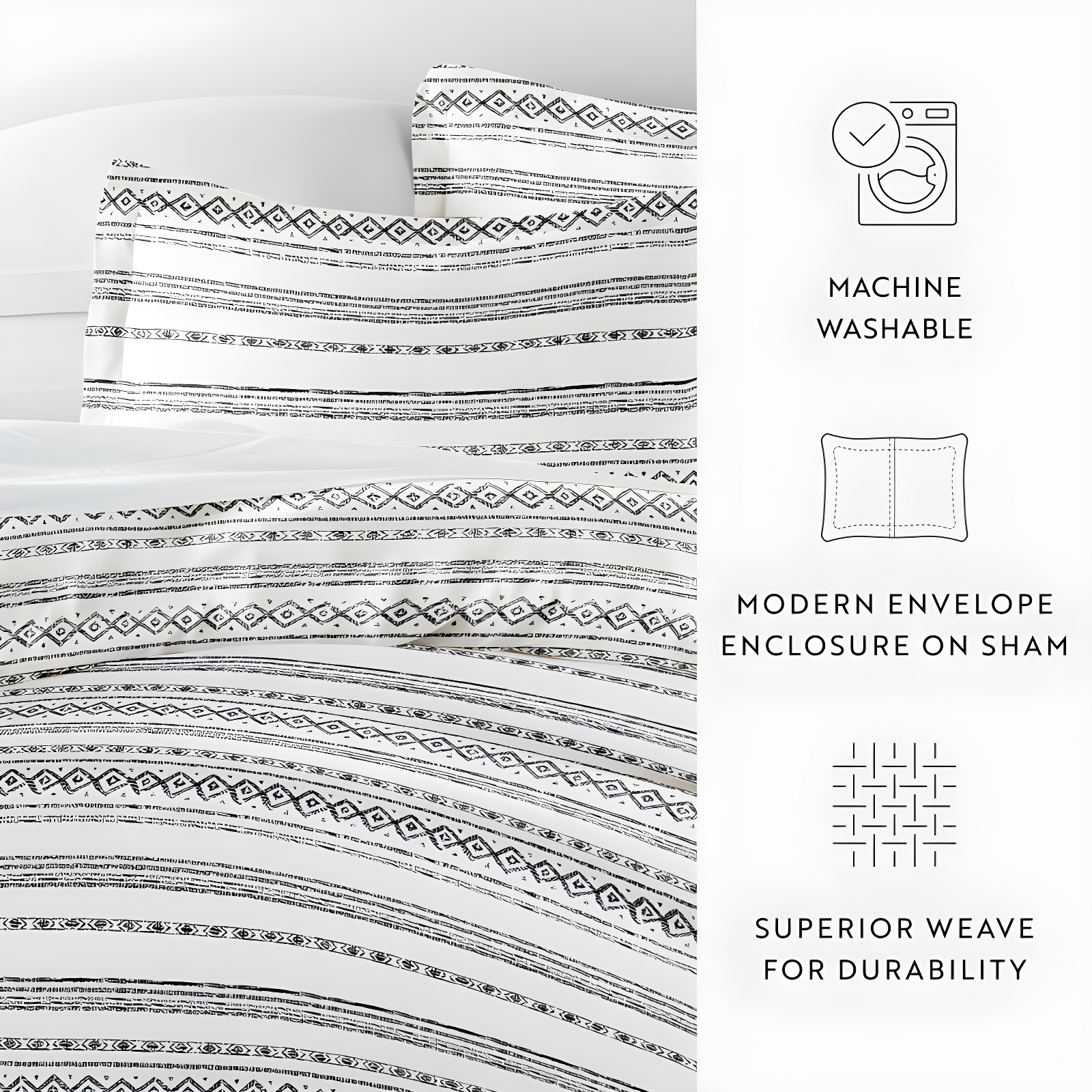 Geo Threads Pattern Duvet Cover Set