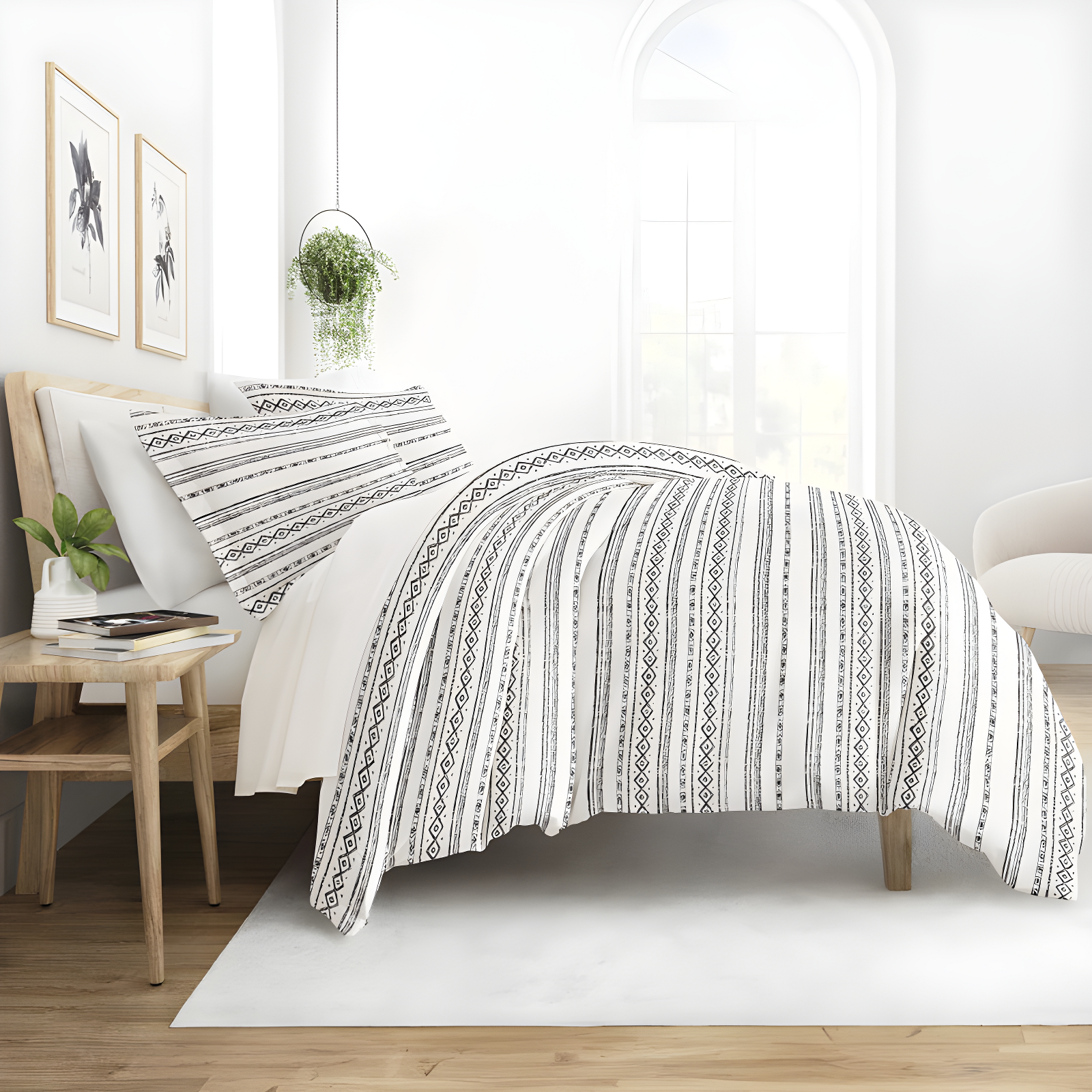 Geo Threads Pattern Duvet Cover Set