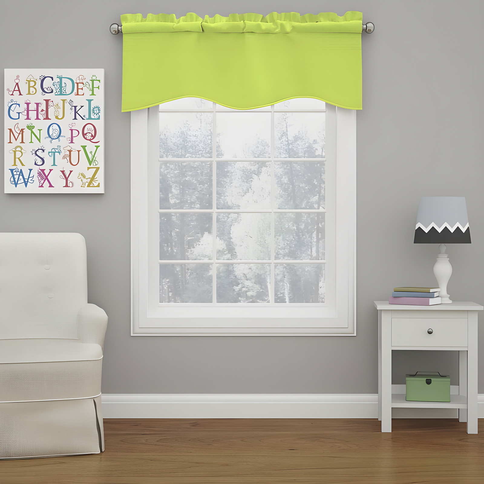 Eclipse Kendall Scalloped 42'' W Window Valance