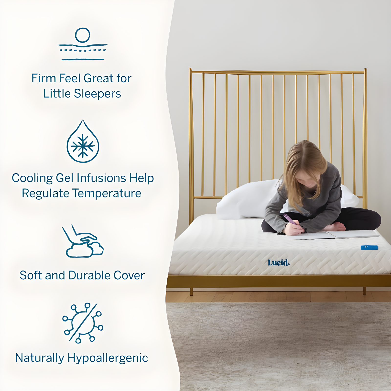 LUCID Firm Cooling Gel infused Memory Foam Mattresses