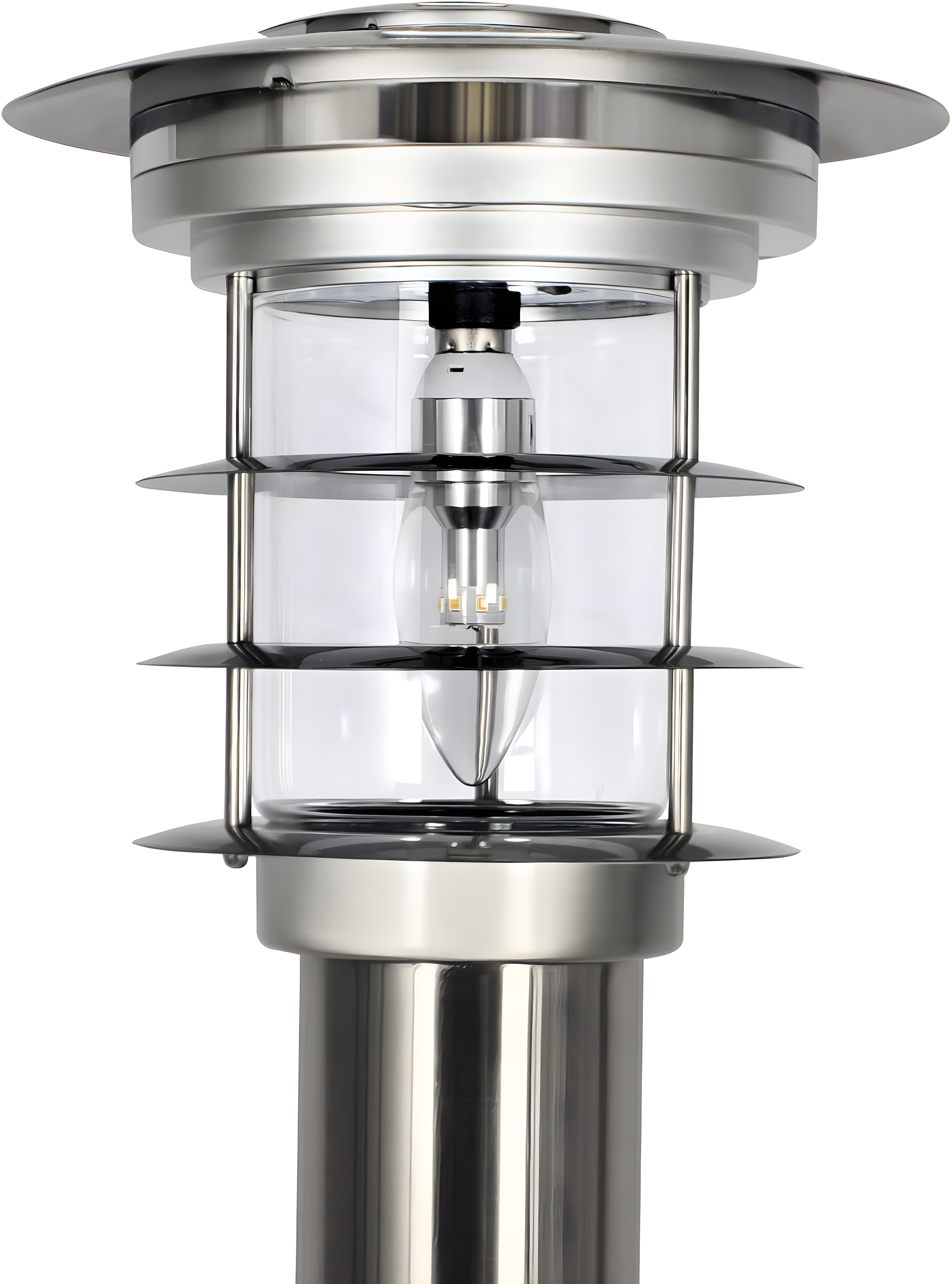 Gama Sonic Stainless Steel Solar Bollard Lamp with EZ Anchor